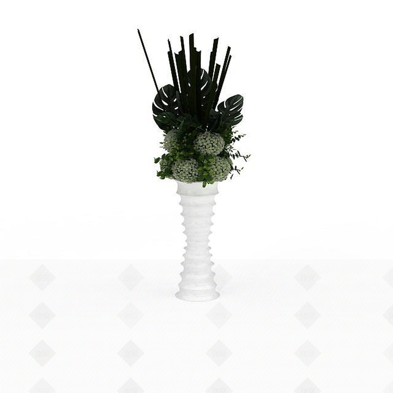 现代绿色植物3D模型下载【ID:1196603982】