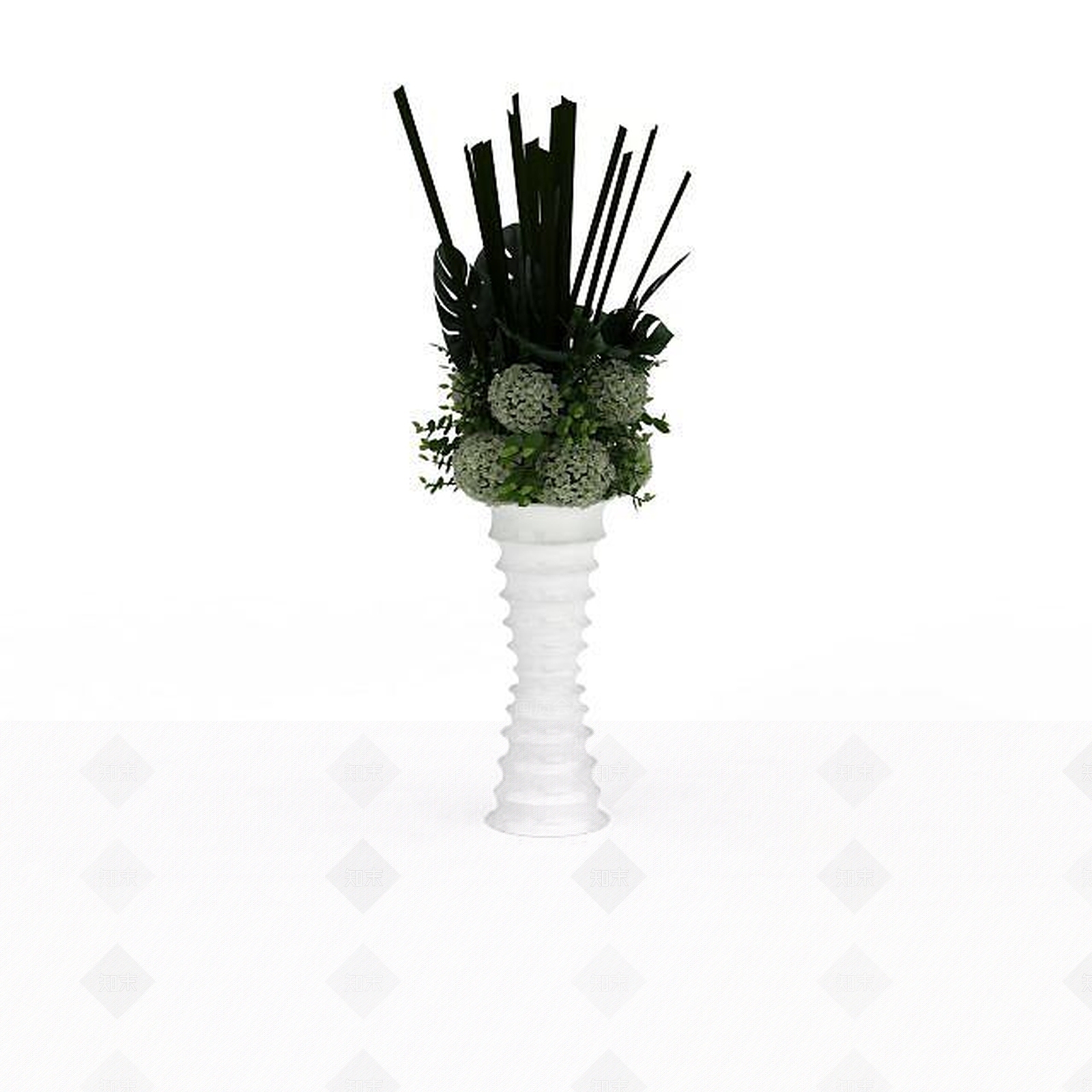 现代绿色植物3D模型下载【ID:1196603982】