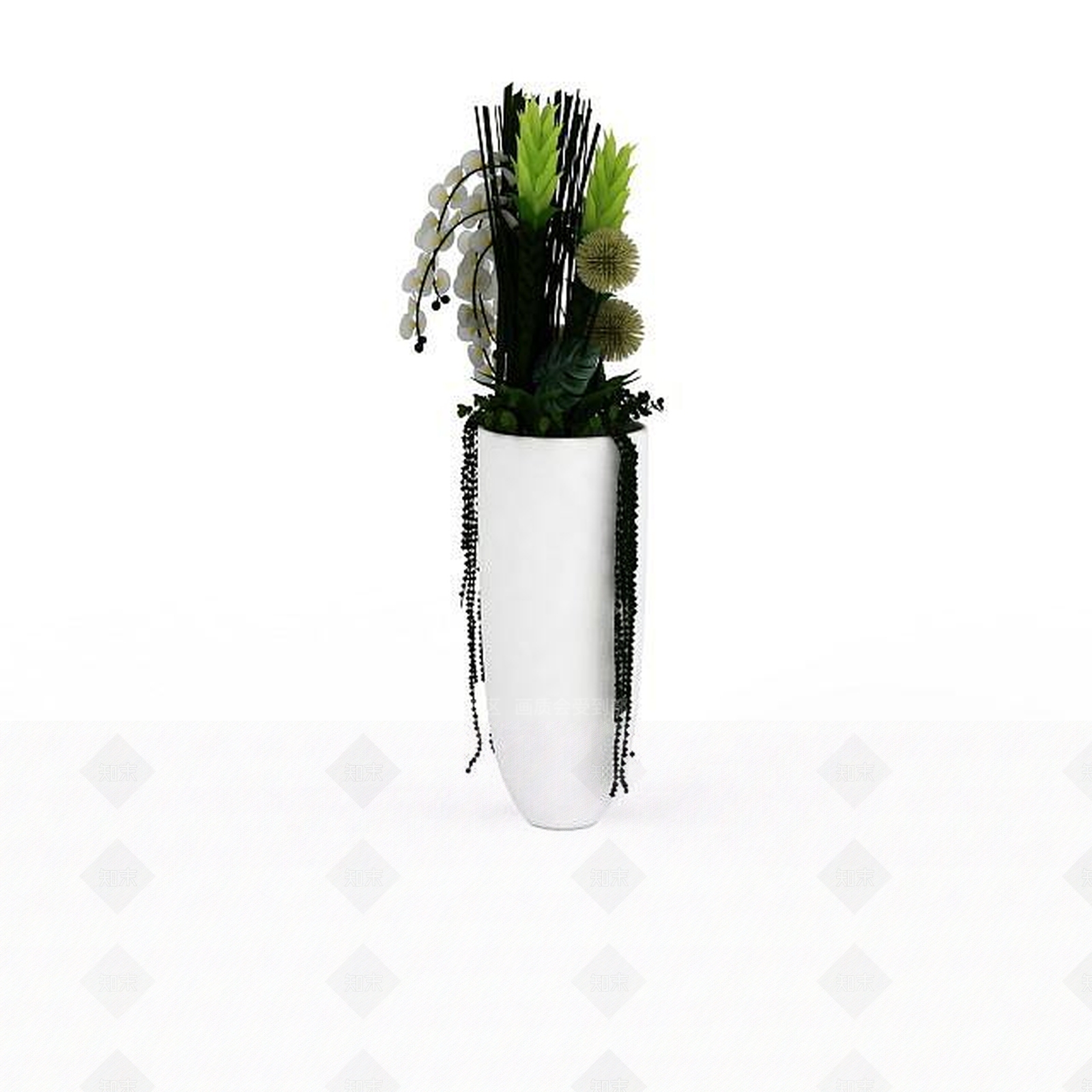 现代室内插花3D模型下载【ID:1196603949】