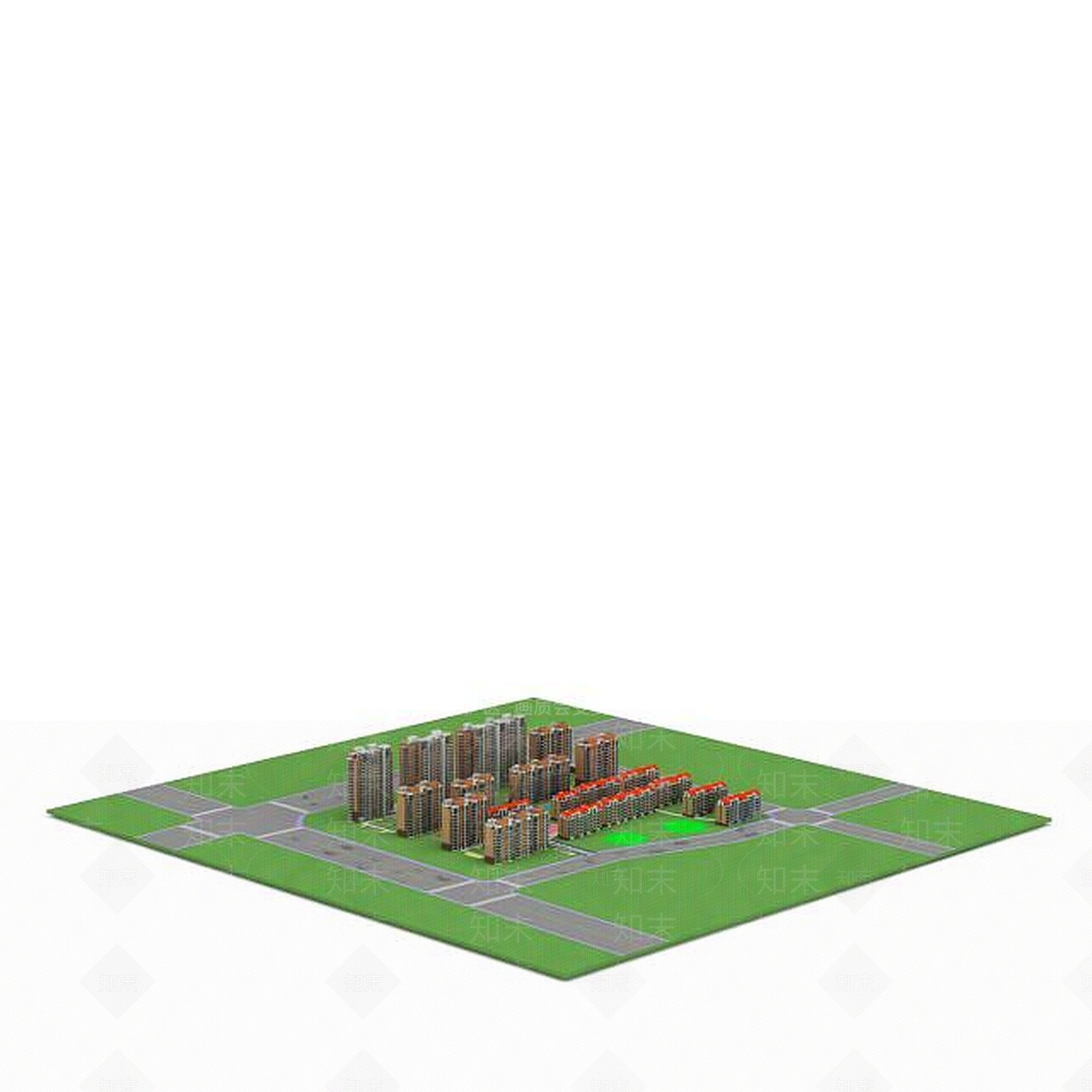 现代建筑群3D模型下载【ID:1196605472】