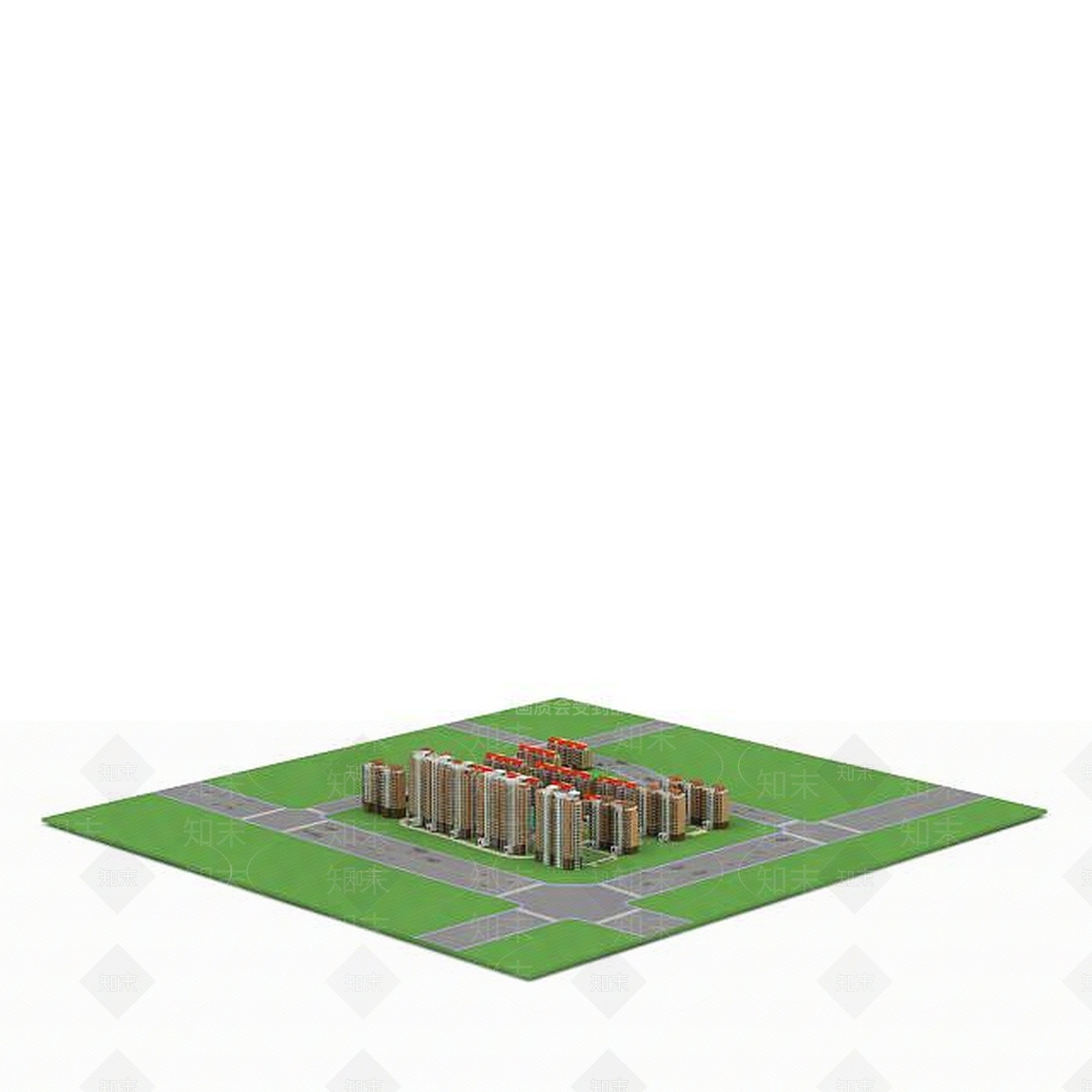 现代建筑群3D模型下载【ID:1196605472】