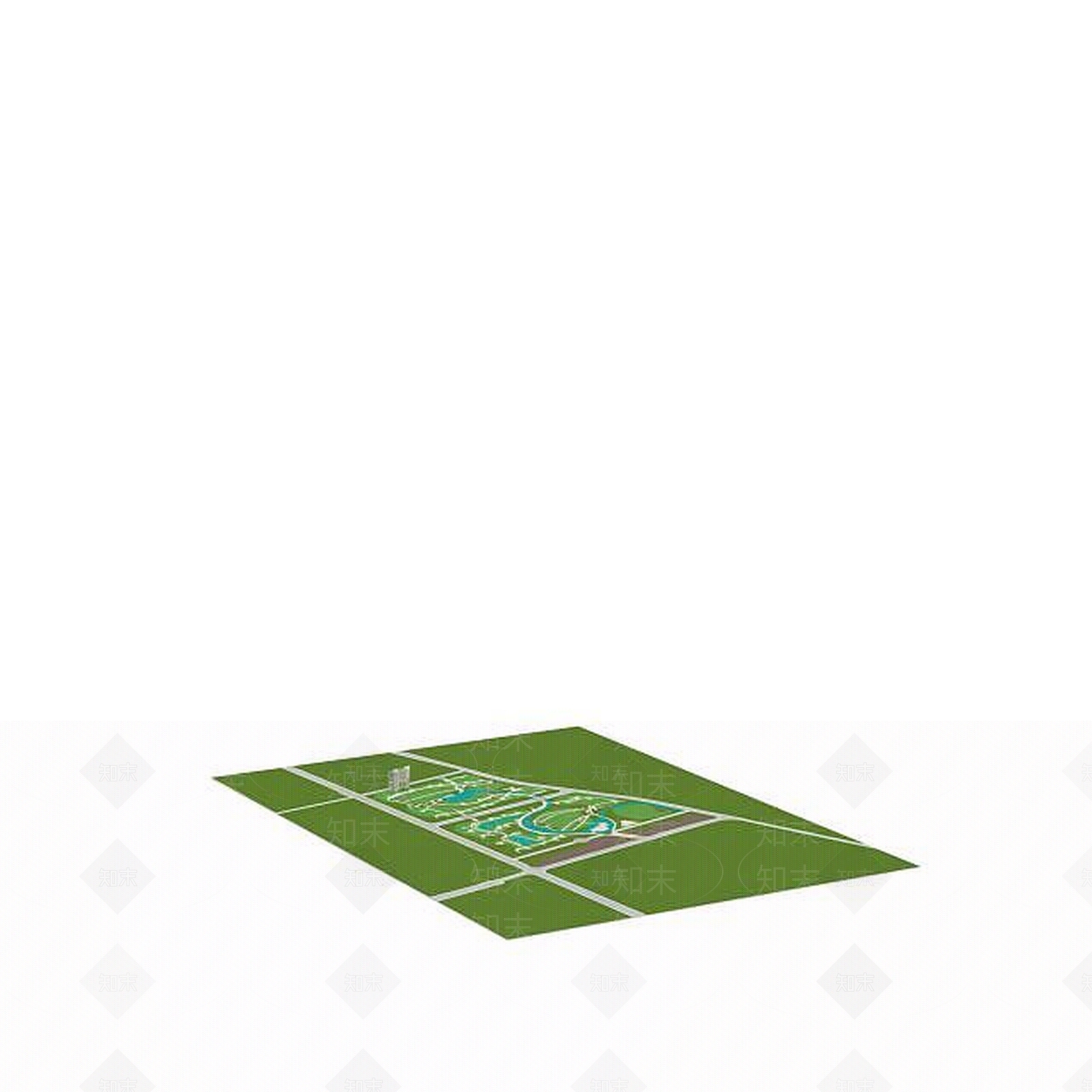 现代建筑规划3D模型下载【ID:1196605891】