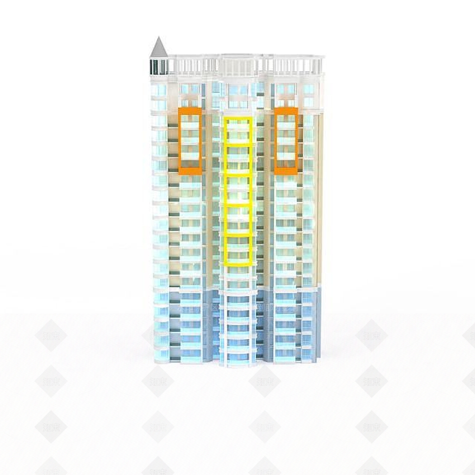 现代时尚建筑3D模型下载【ID:1196605894】