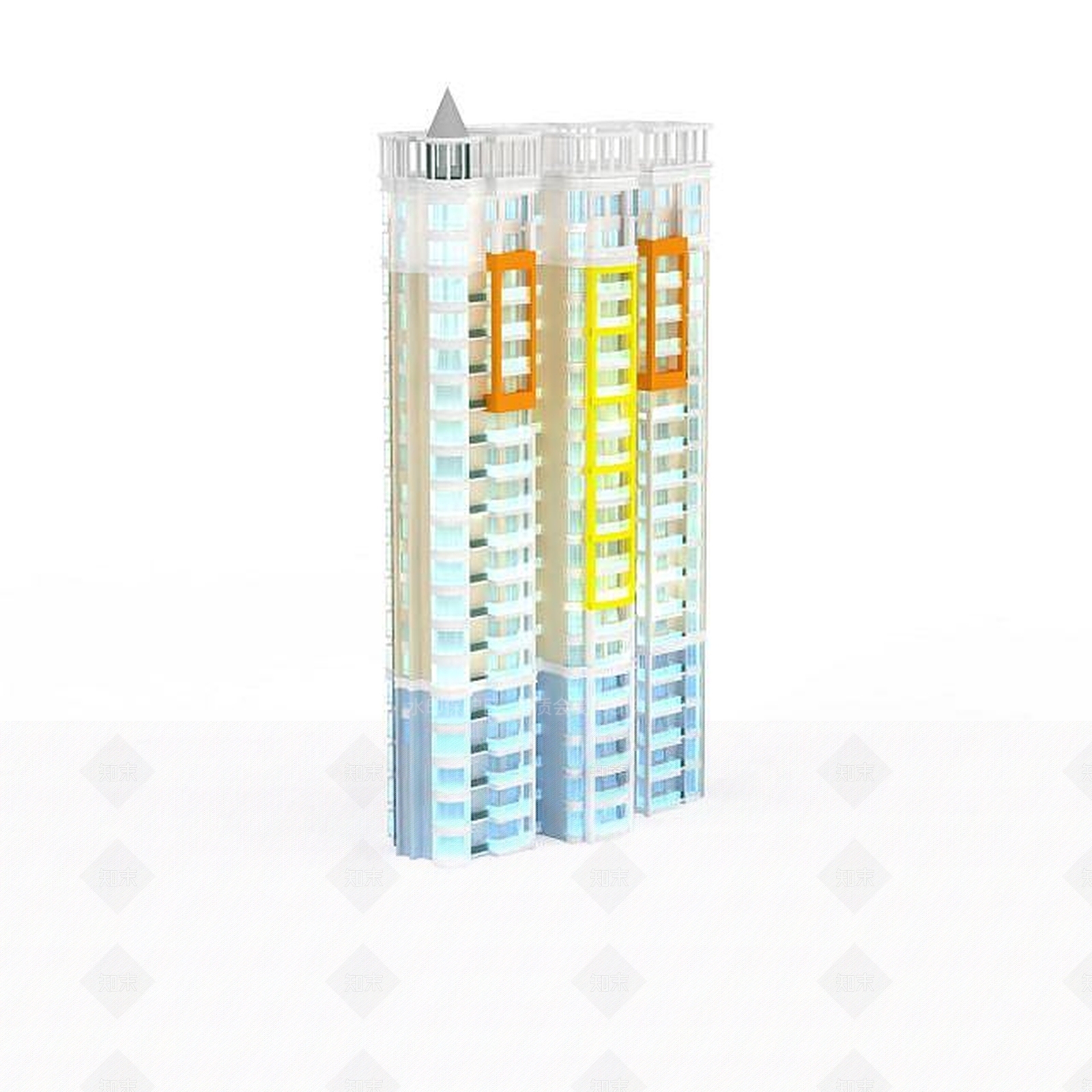 现代时尚建筑3D模型下载【ID:1196605894】