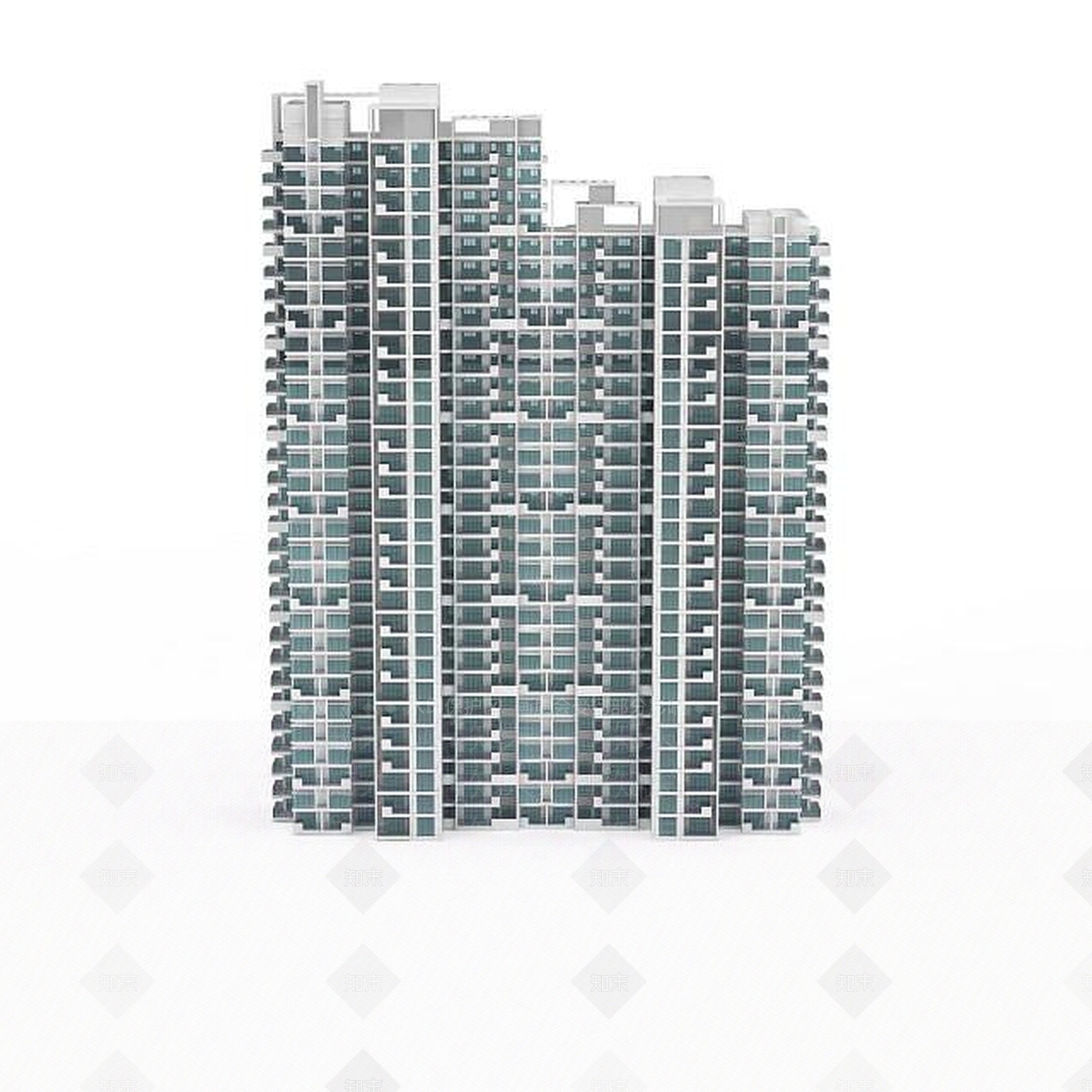现代商厦建筑3D模型下载【ID:1196605933】