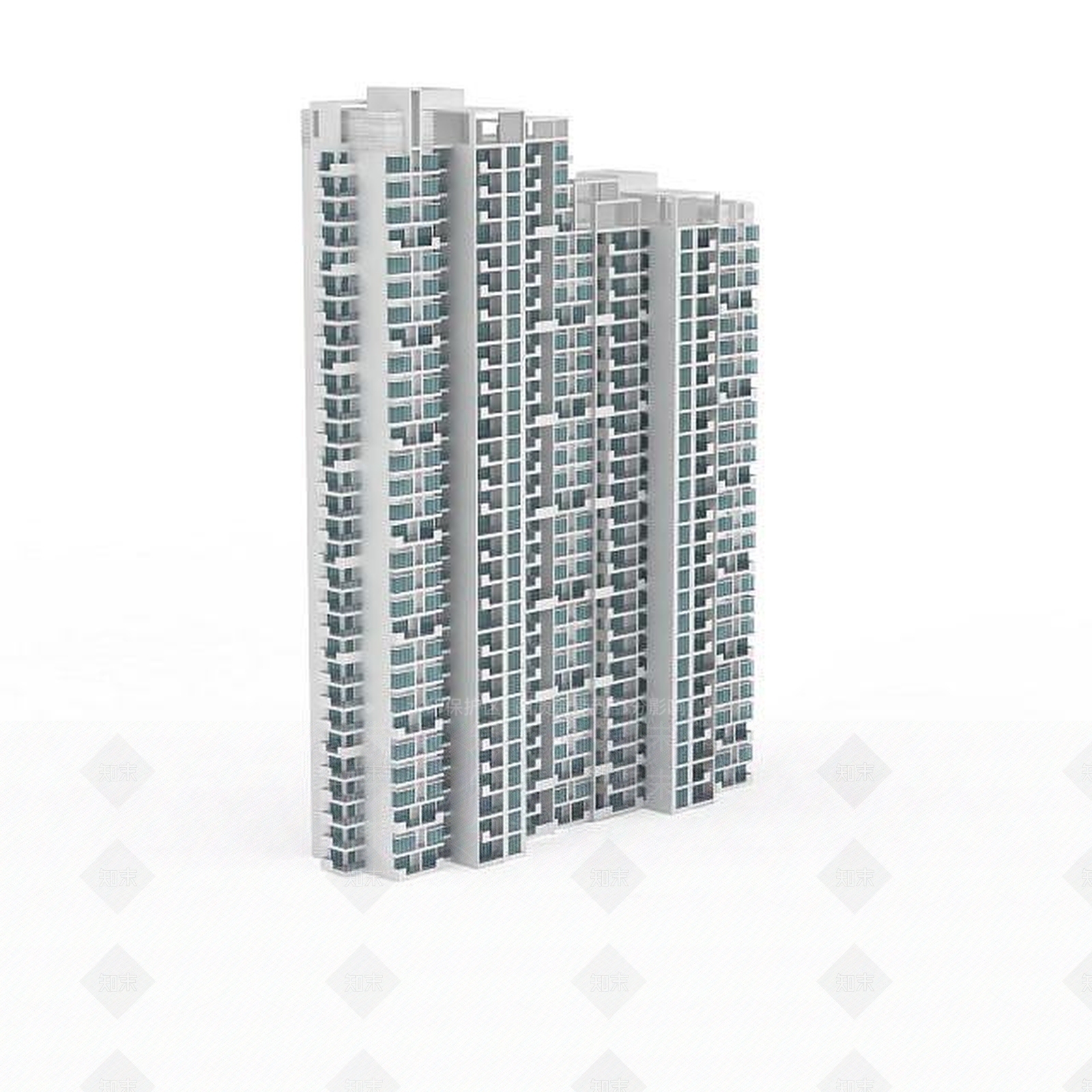 现代商厦建筑3D模型下载【ID:1196605933】