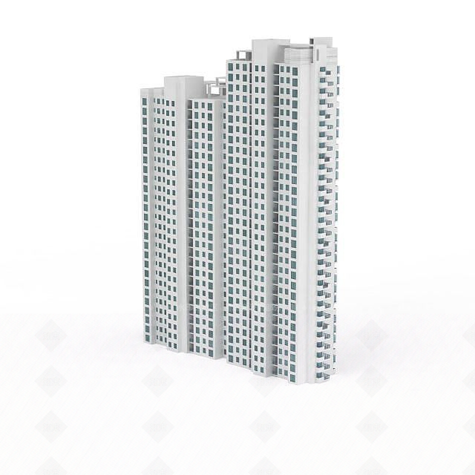 现代商厦建筑3D模型下载【ID:1196605933】