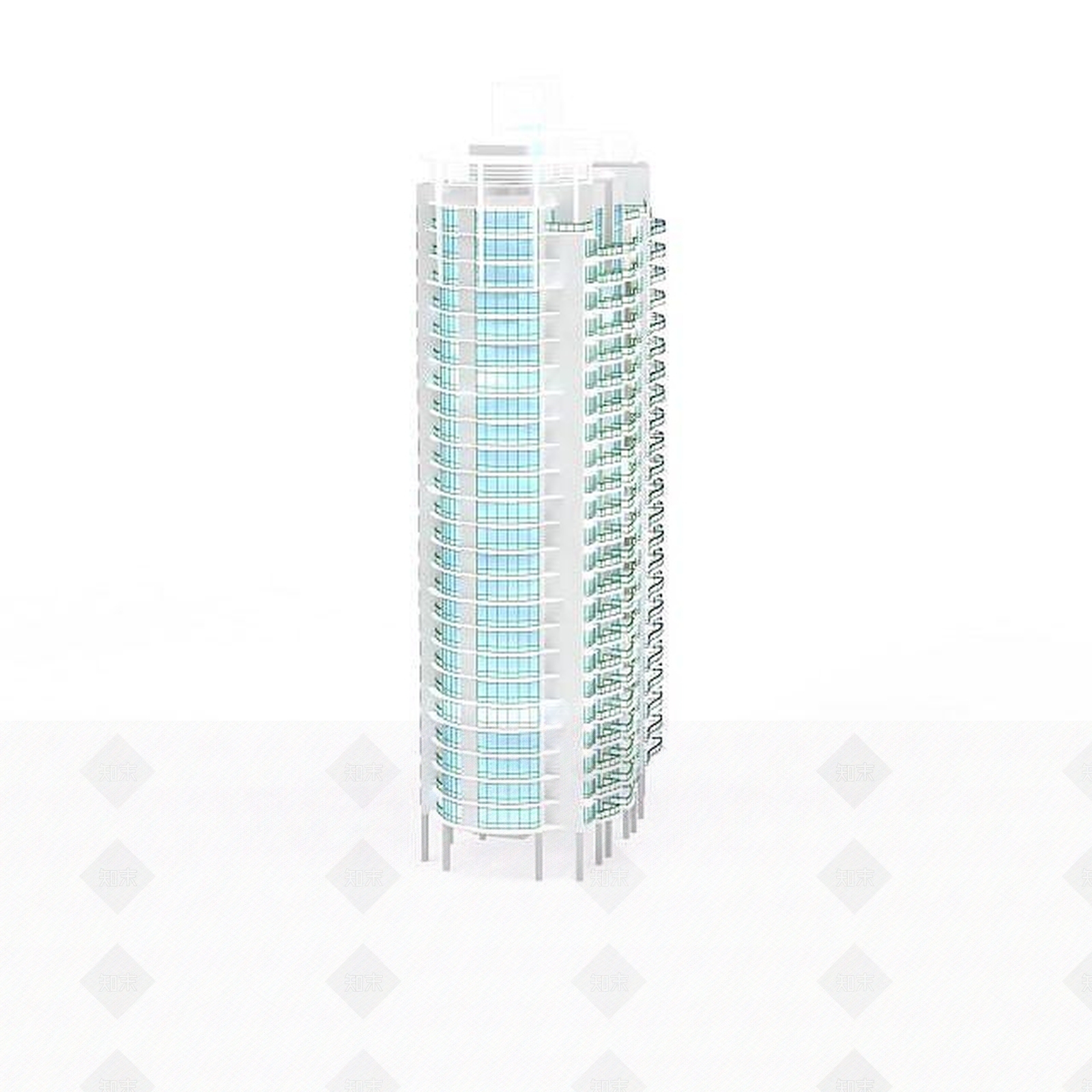 现代主义建筑3D模型下载【ID:1196606052】