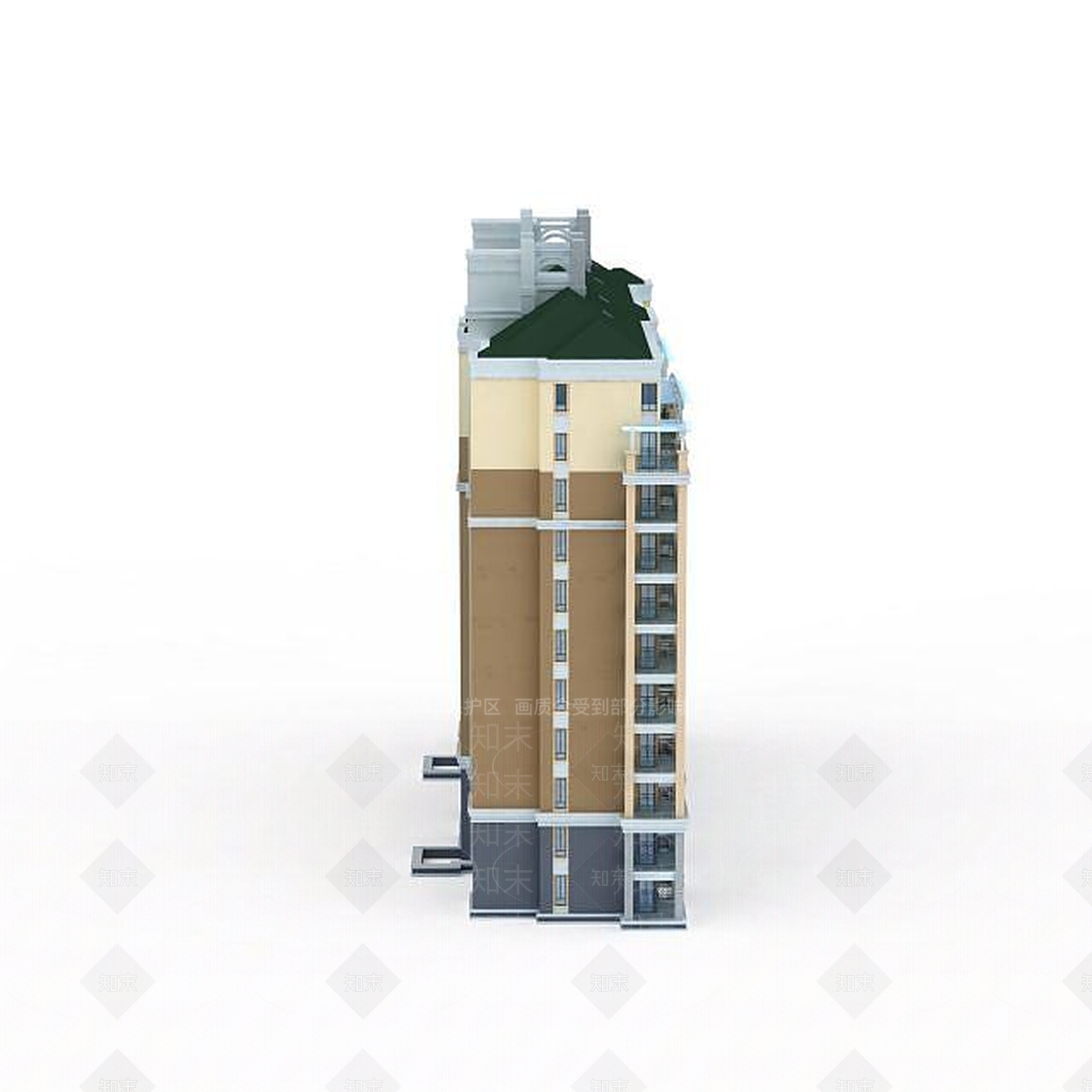 现代主义建筑3D模型下载【ID:1196606074】