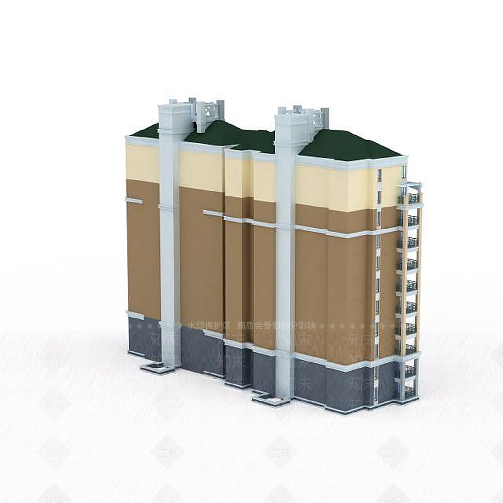 现代主义建筑3D模型下载【ID:1196606074】
