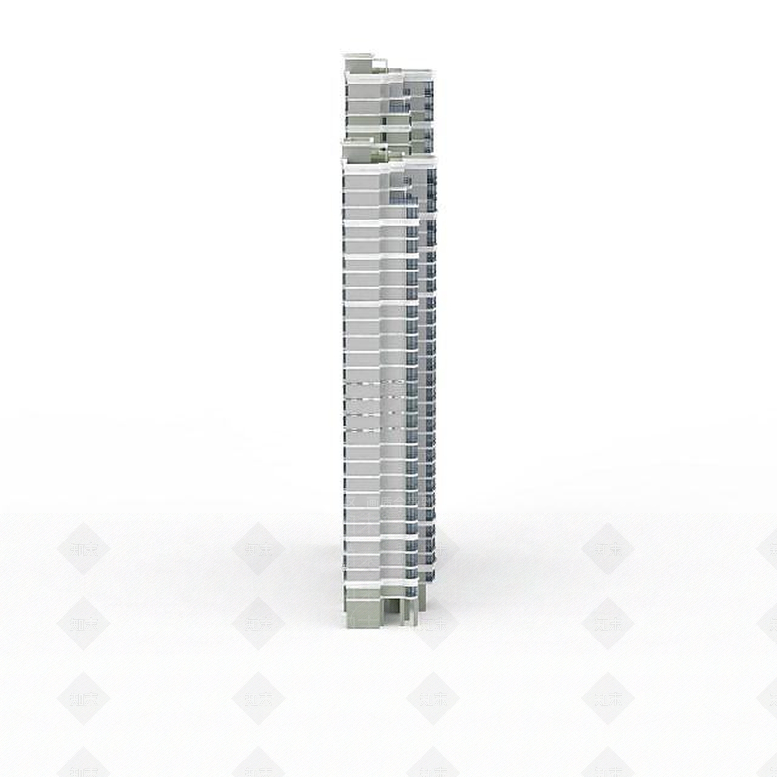 现代双子建筑3D模型下载【ID:1196606106】