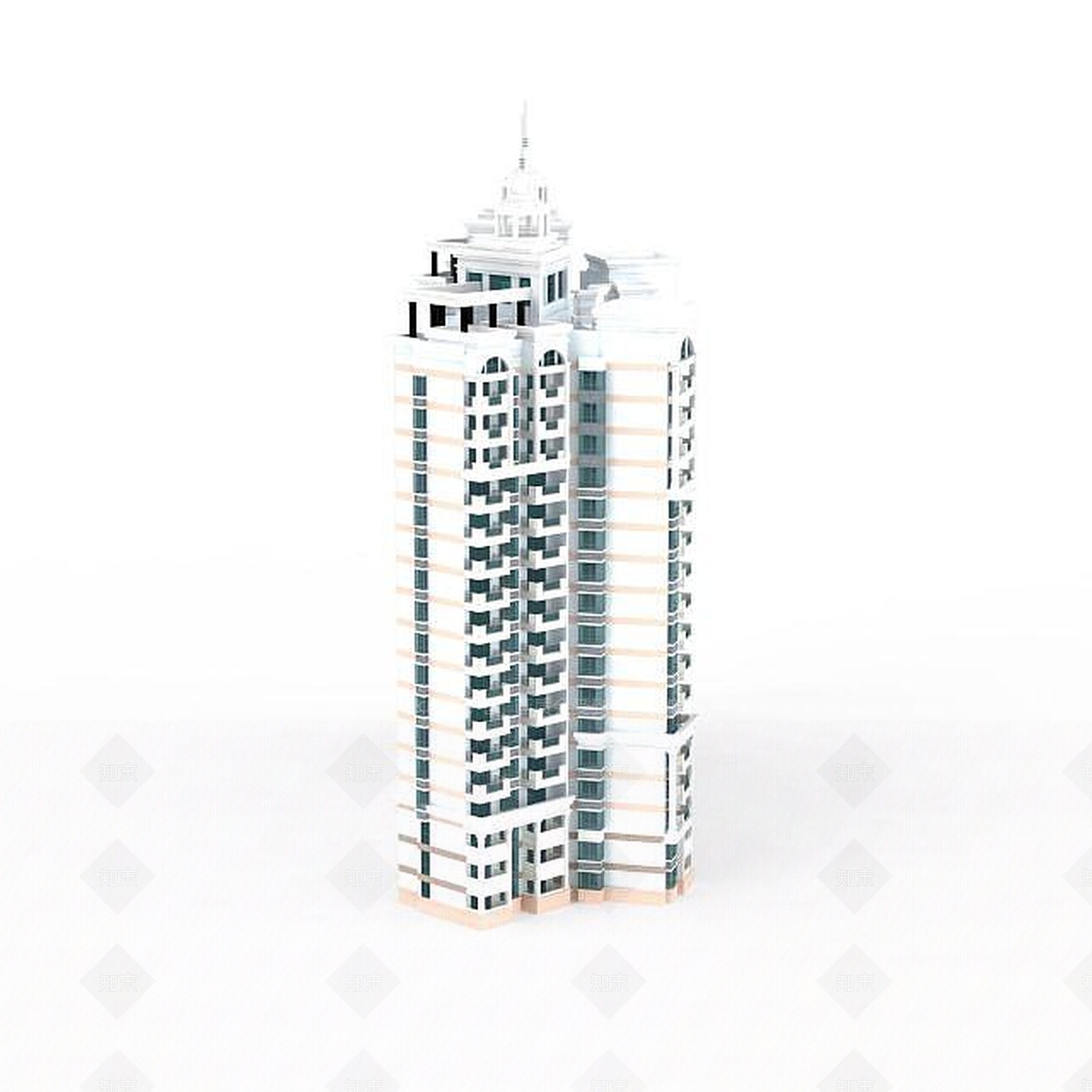 现代居民大楼3D模型下载【ID:1196606220】