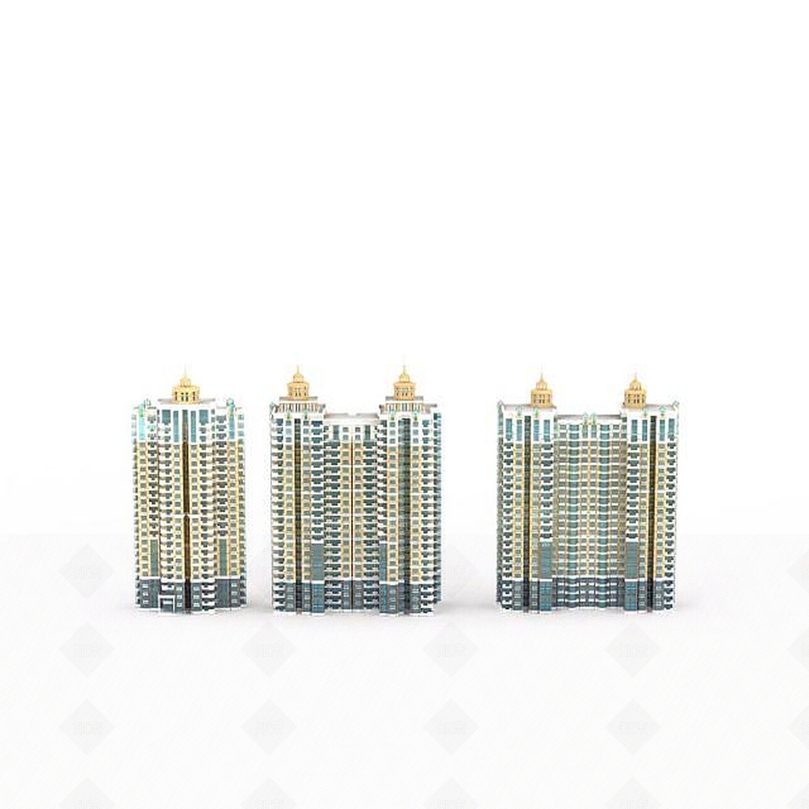 现代建筑群3D模型下载【ID:1196606222】