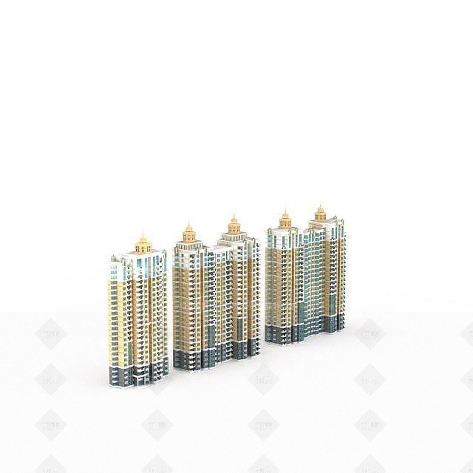 现代建筑群3D模型下载【ID:1196606222】