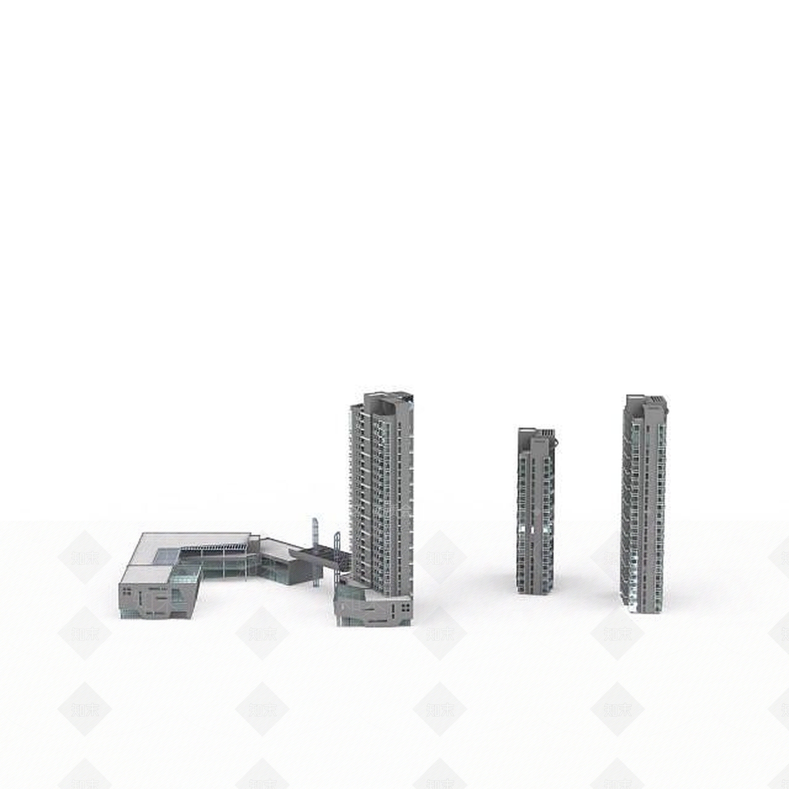 现代建筑大厦3D模型下载【ID:1196606296】