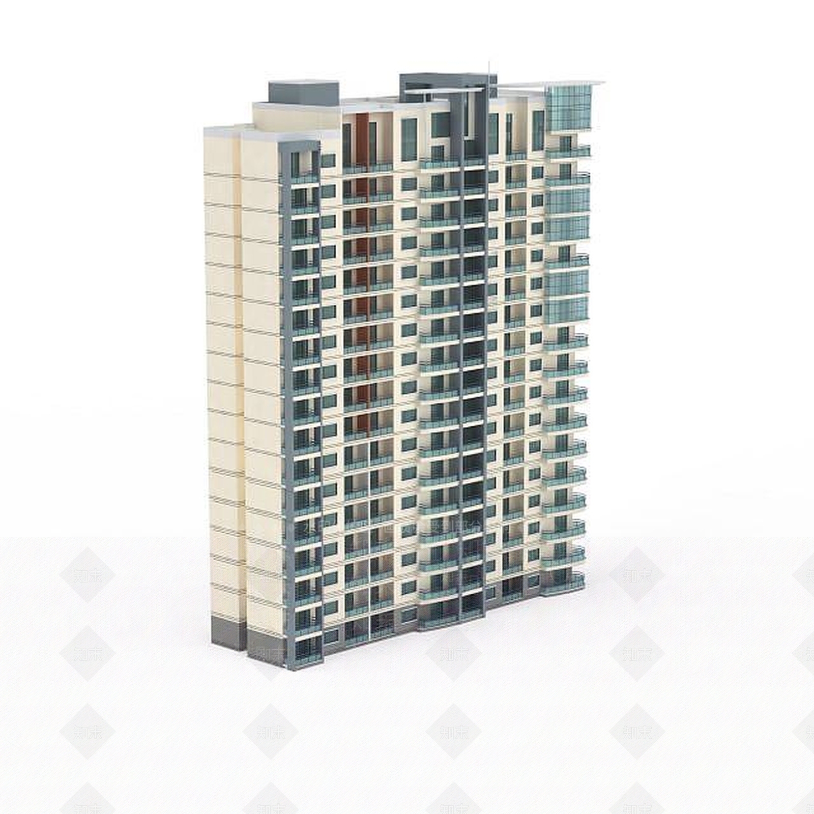 现代简约建筑3D模型下载【ID:1196606257】