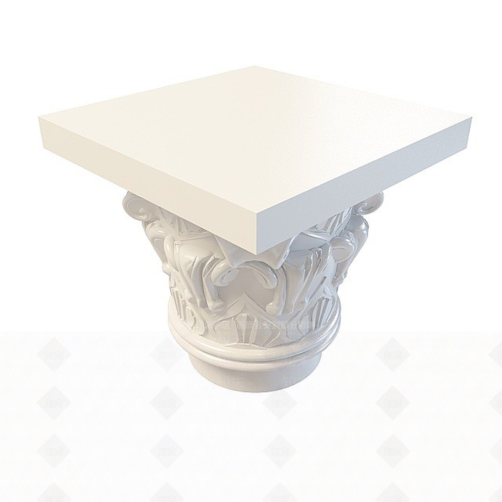 现代雕花柱头3D模型下载【ID:1196606865】