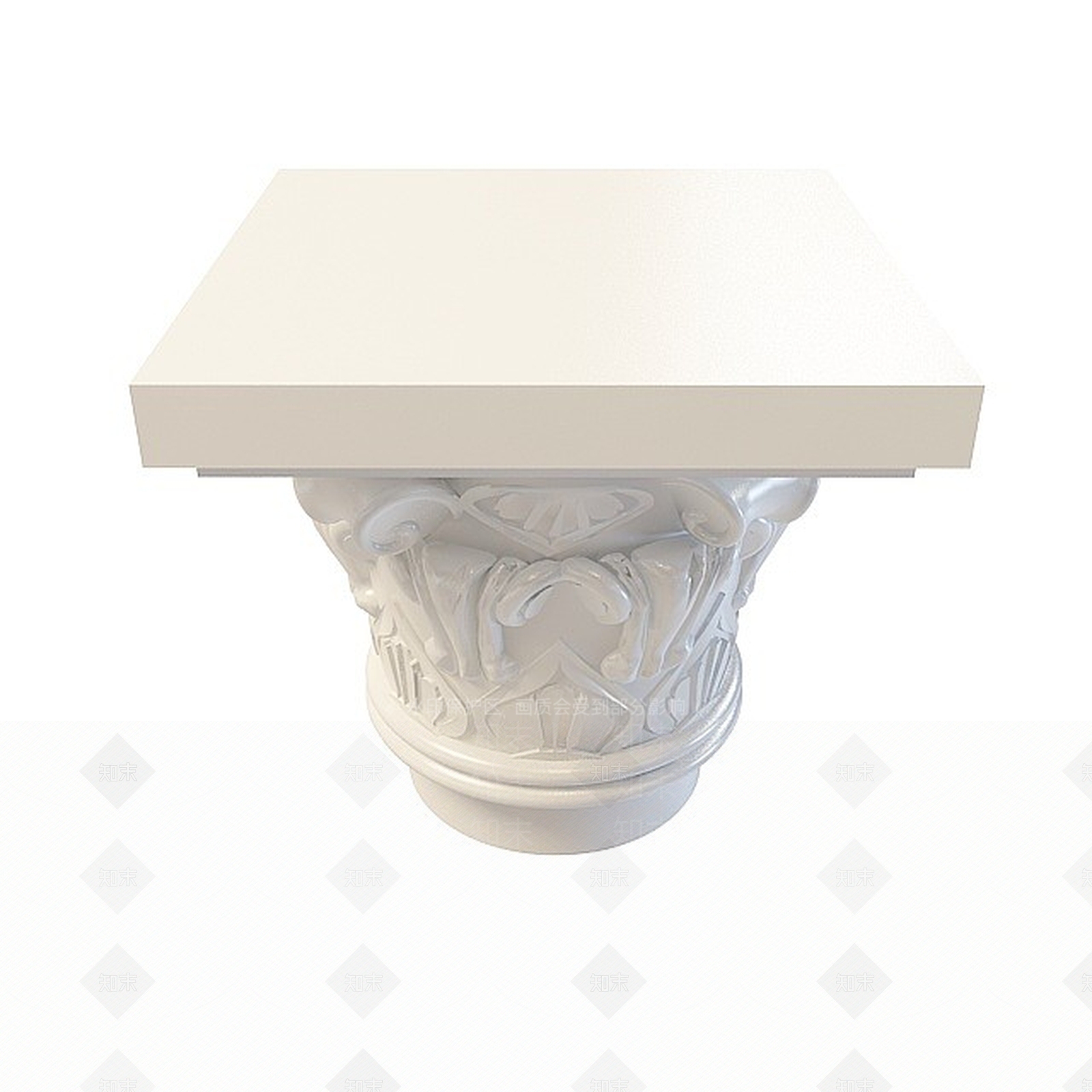 现代雕花柱头3D模型下载【ID:1196606865】