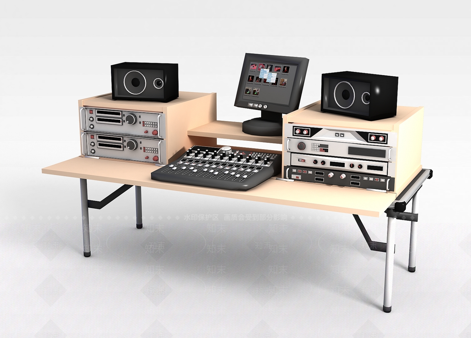 现代录音器材3D模型下载【ID:1196607521】
