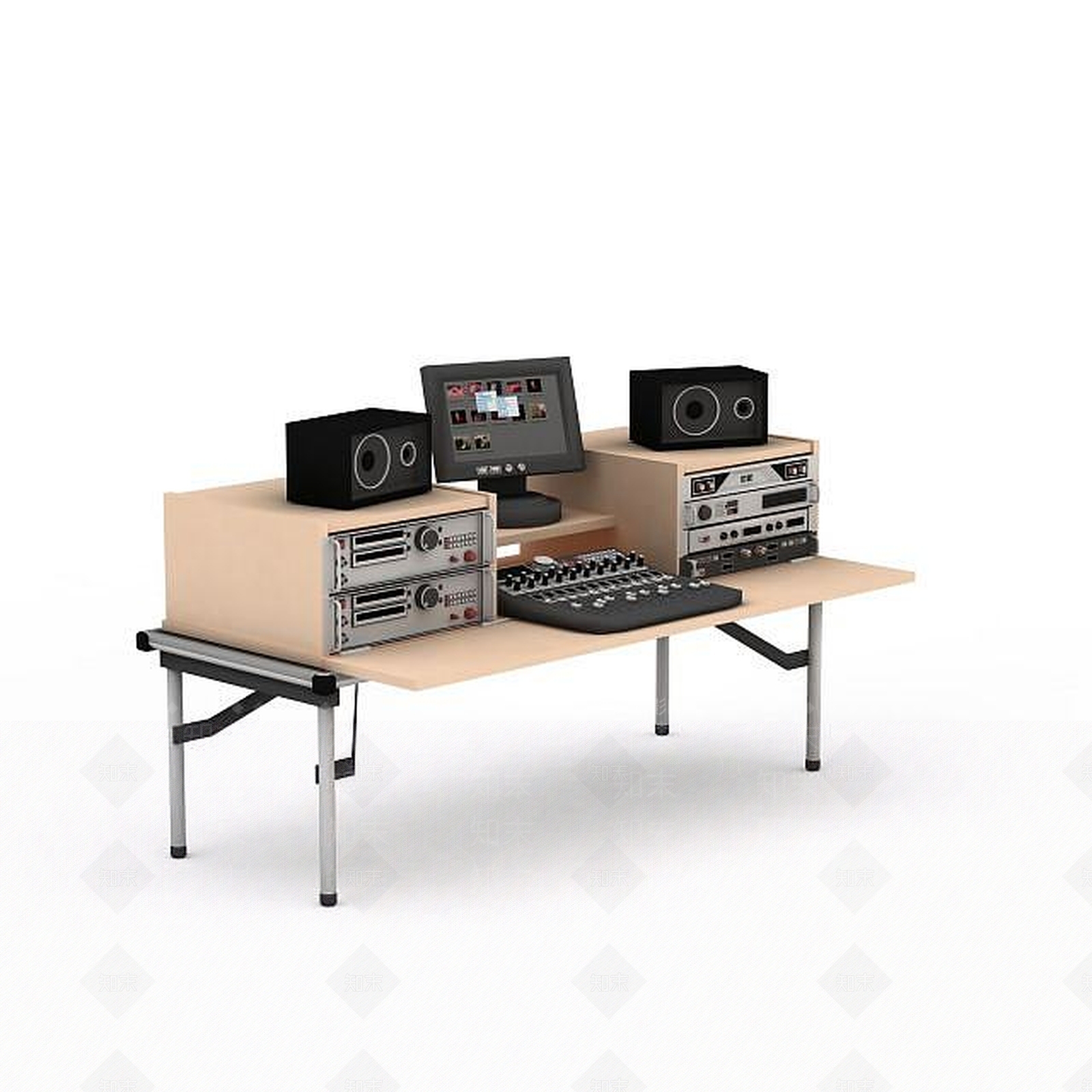 现代录音器材3D模型下载【ID:1196607521】
