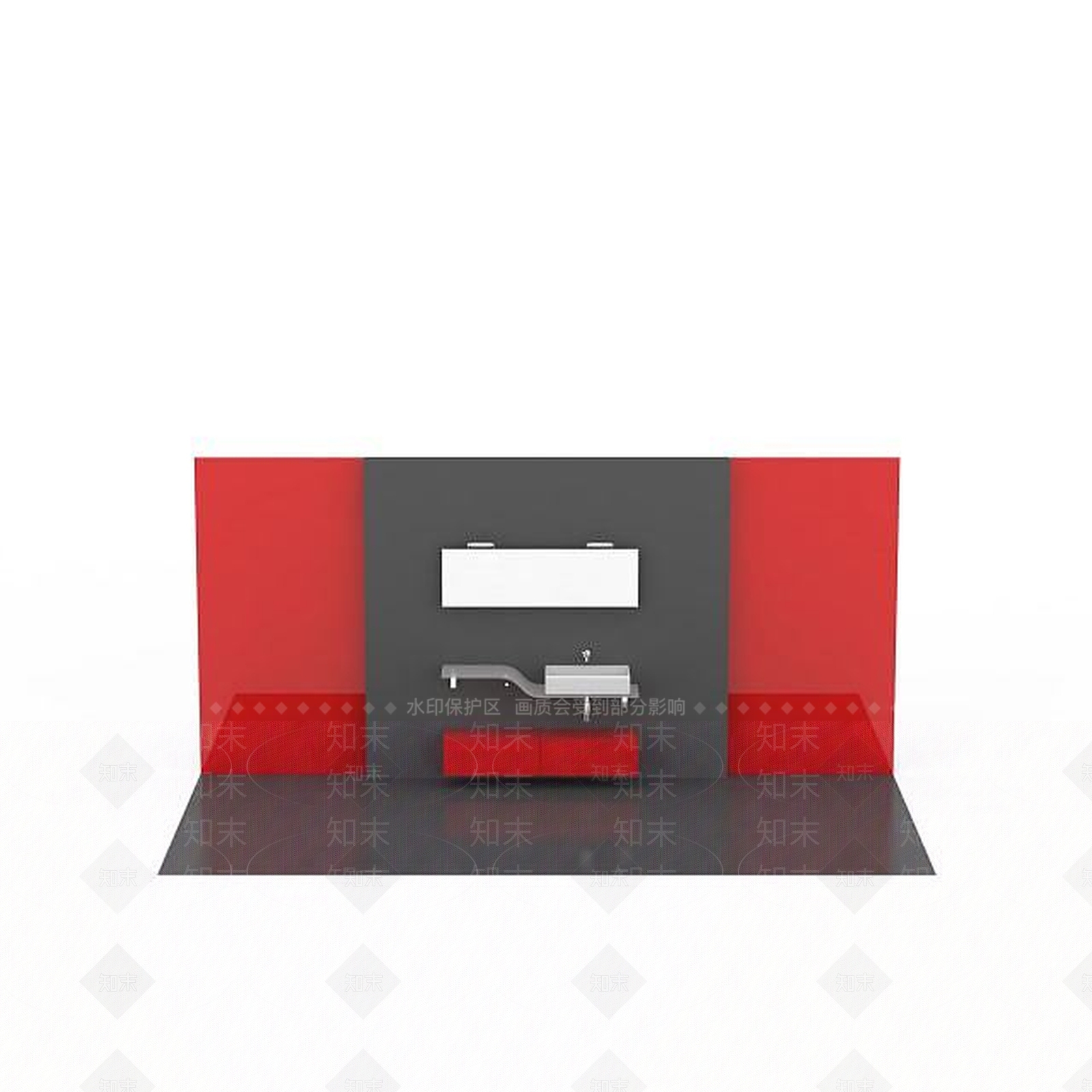 现代浴室柜组合3D模型下载【ID:1196607552】