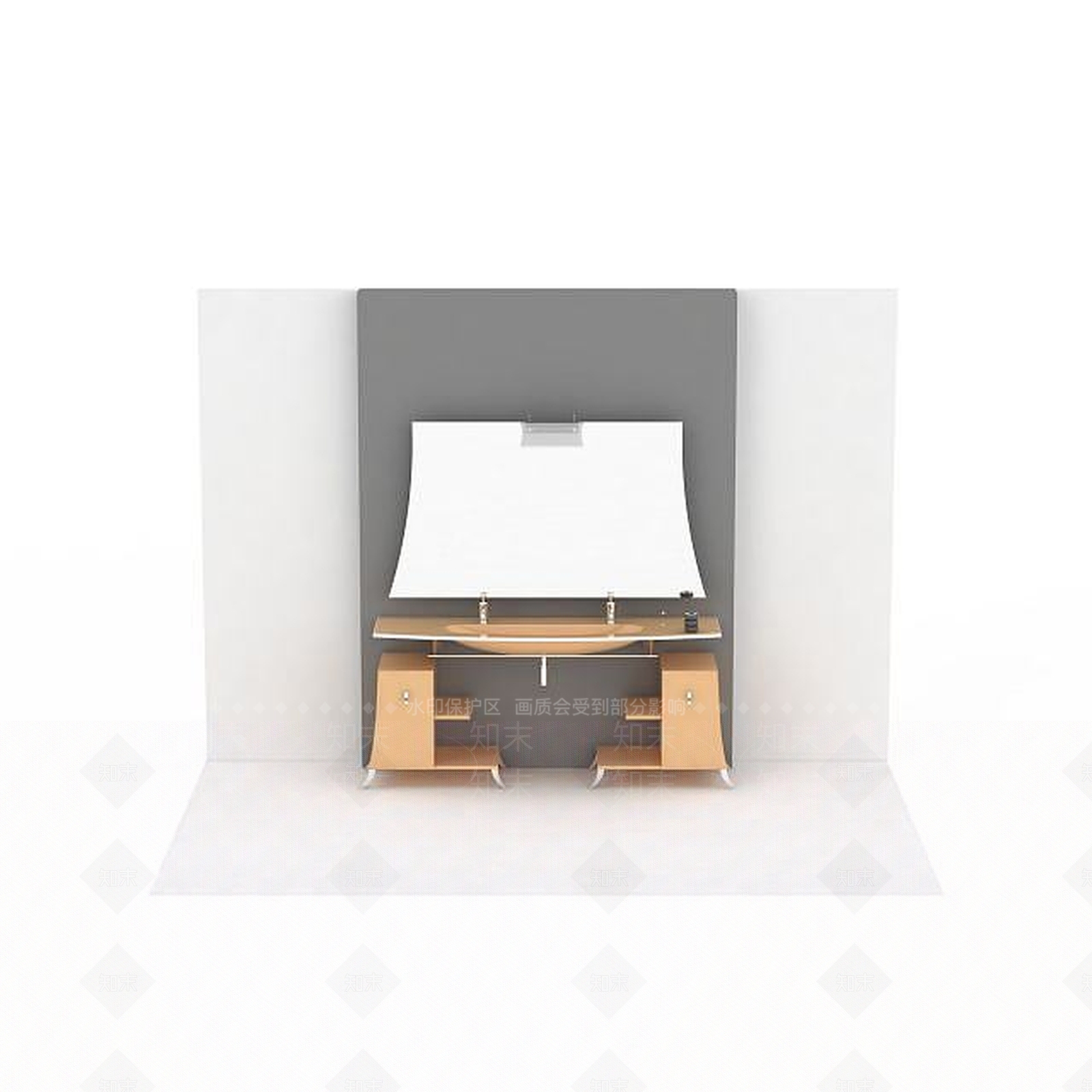 现代浴室柜3D模型下载【ID:1196607546】