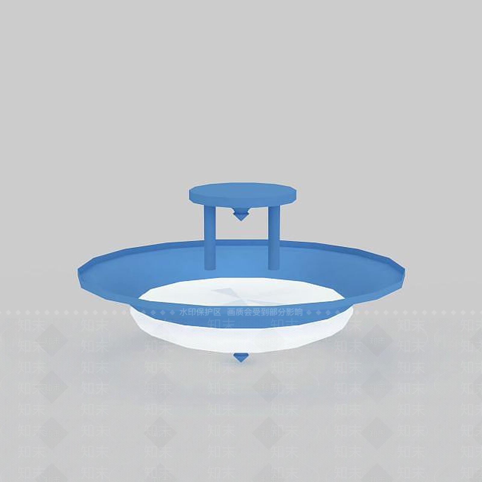 现代蓝白色简约吊灯3D模型下载【ID:1196608189】