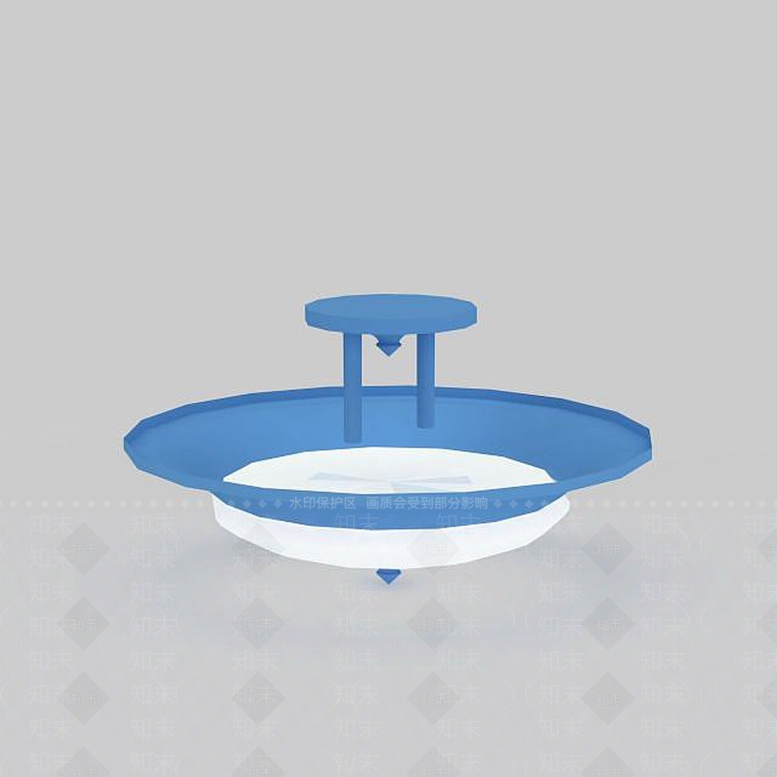 现代蓝白色简约吊灯3D模型下载【ID:1196608189】