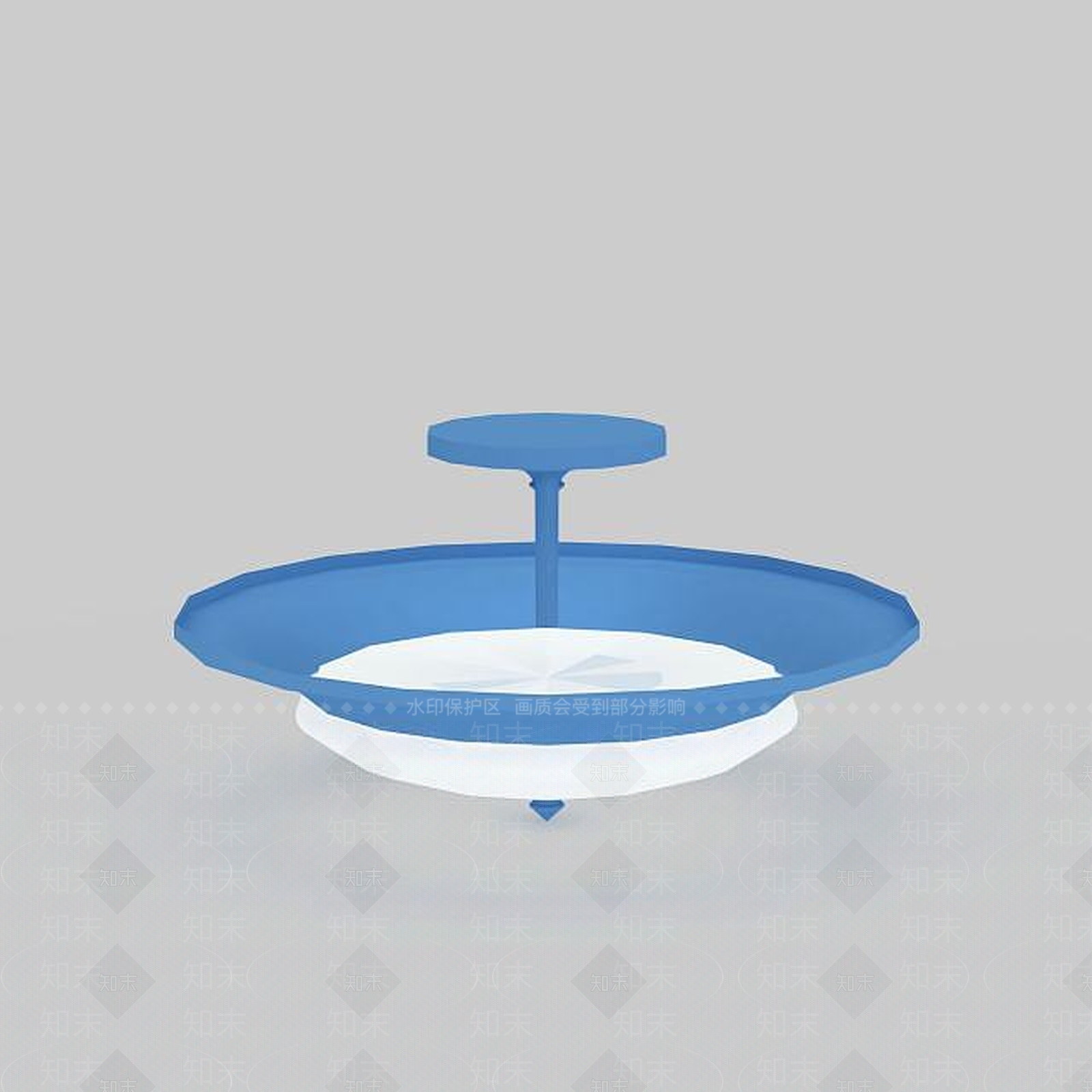 现代蓝白色简约吊灯3D模型下载【ID:1196608189】