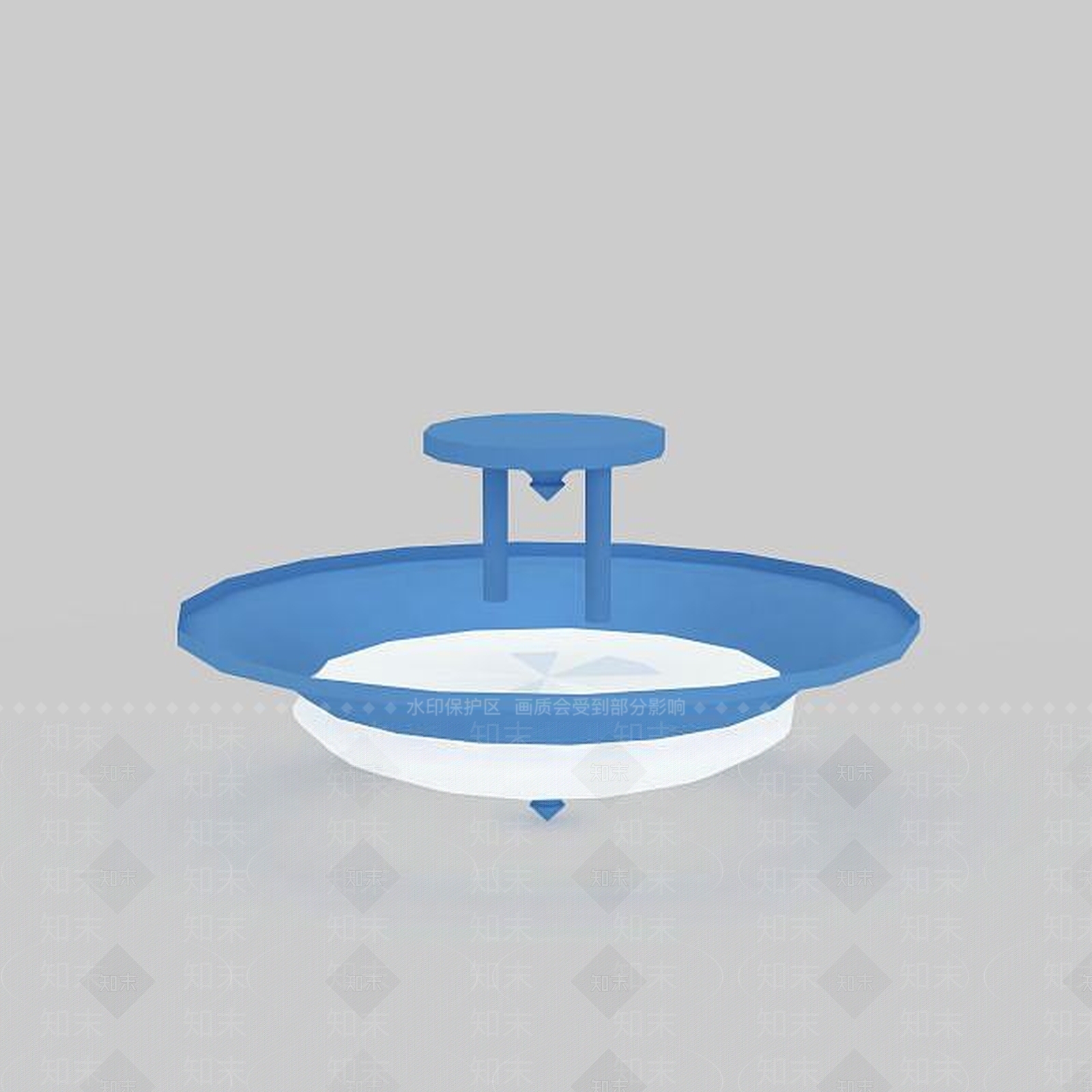 现代蓝白色简约吊灯3D模型下载【ID:1196608189】
