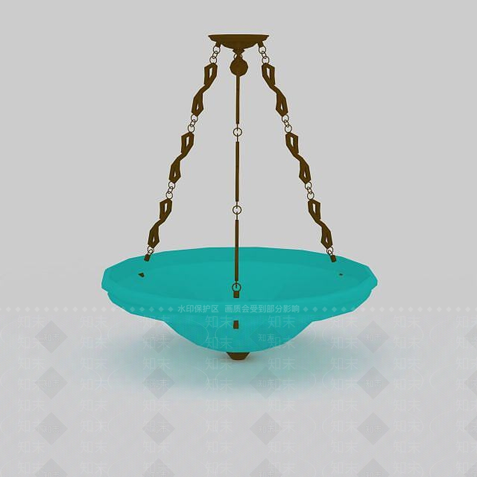 现代简约铁链吊灯3D模型下载【ID:1196608372】