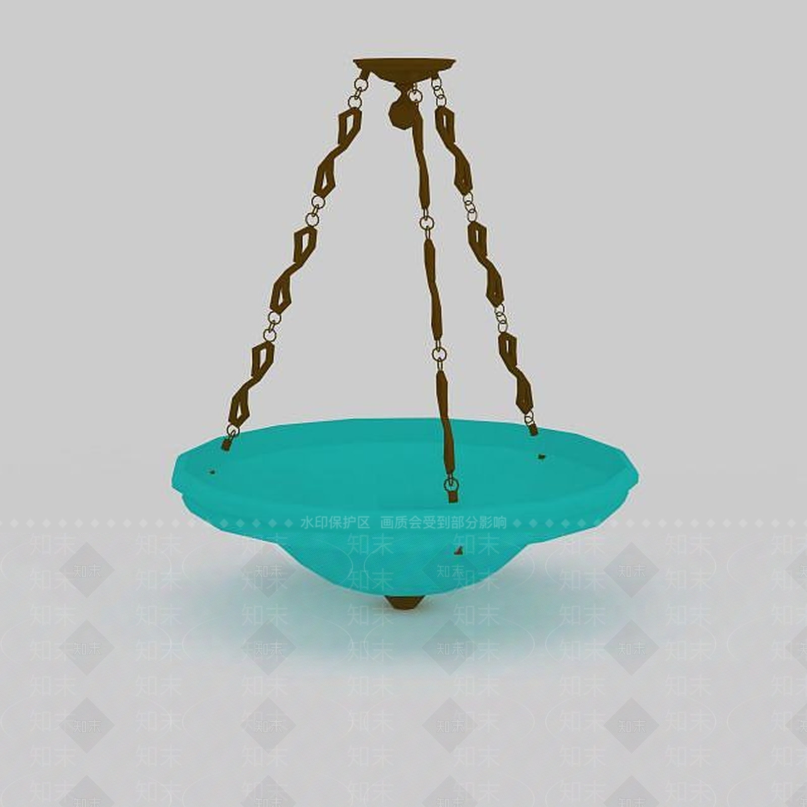 现代简约铁链吊灯3D模型下载【ID:1196608372】