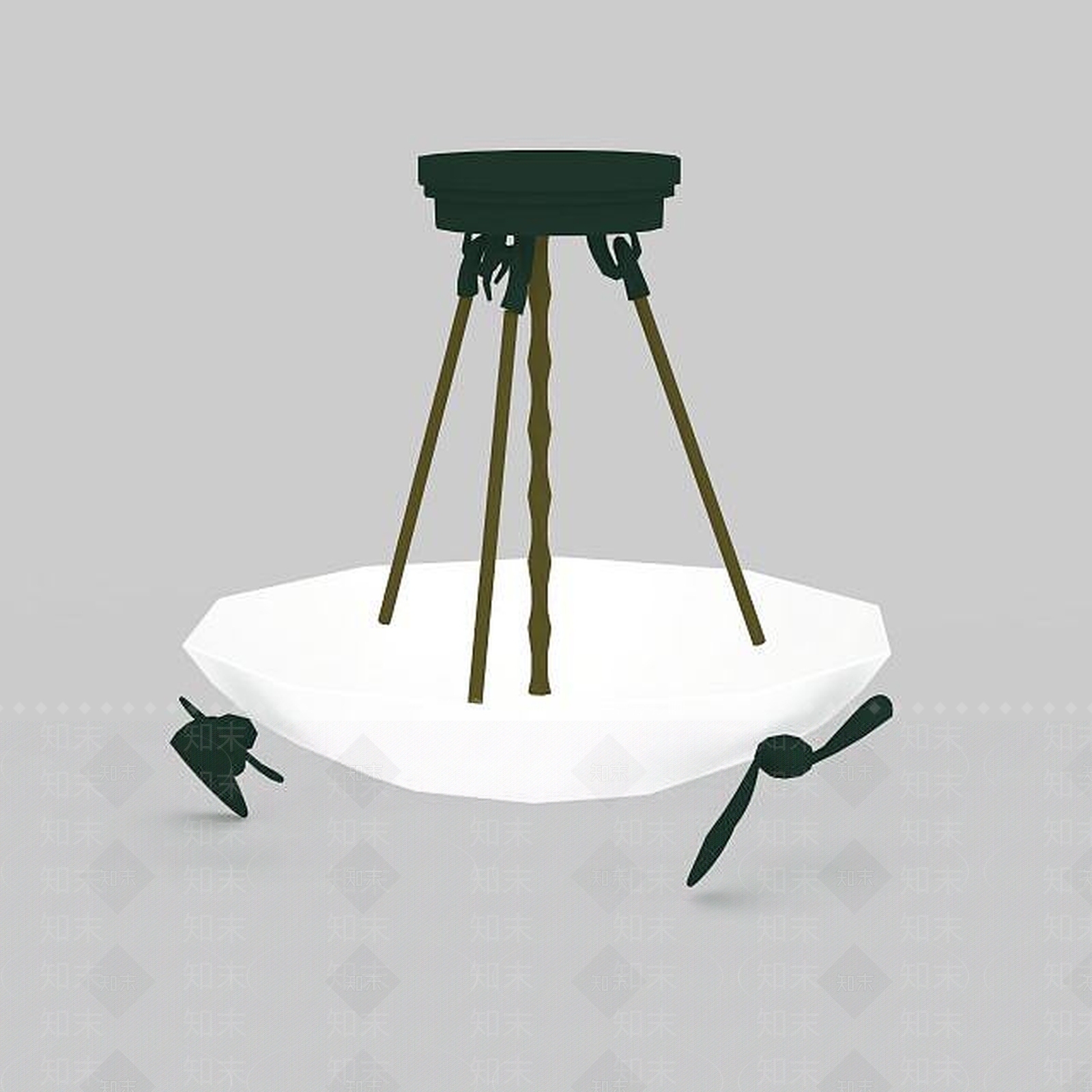 现代简约吊灯3D模型下载【ID:1196608472】