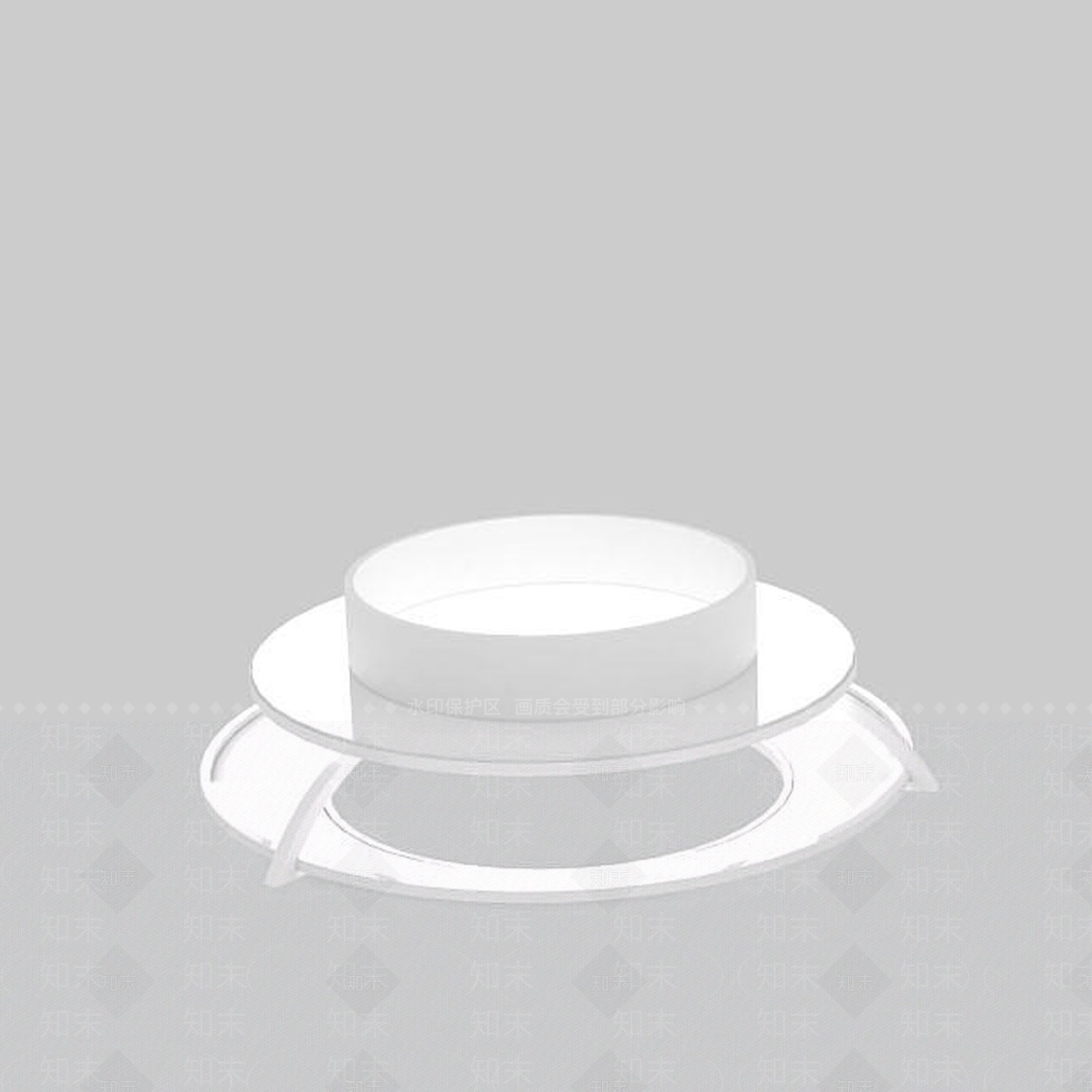现代白色创意吸顶灯3D模型下载【ID:1196608535】