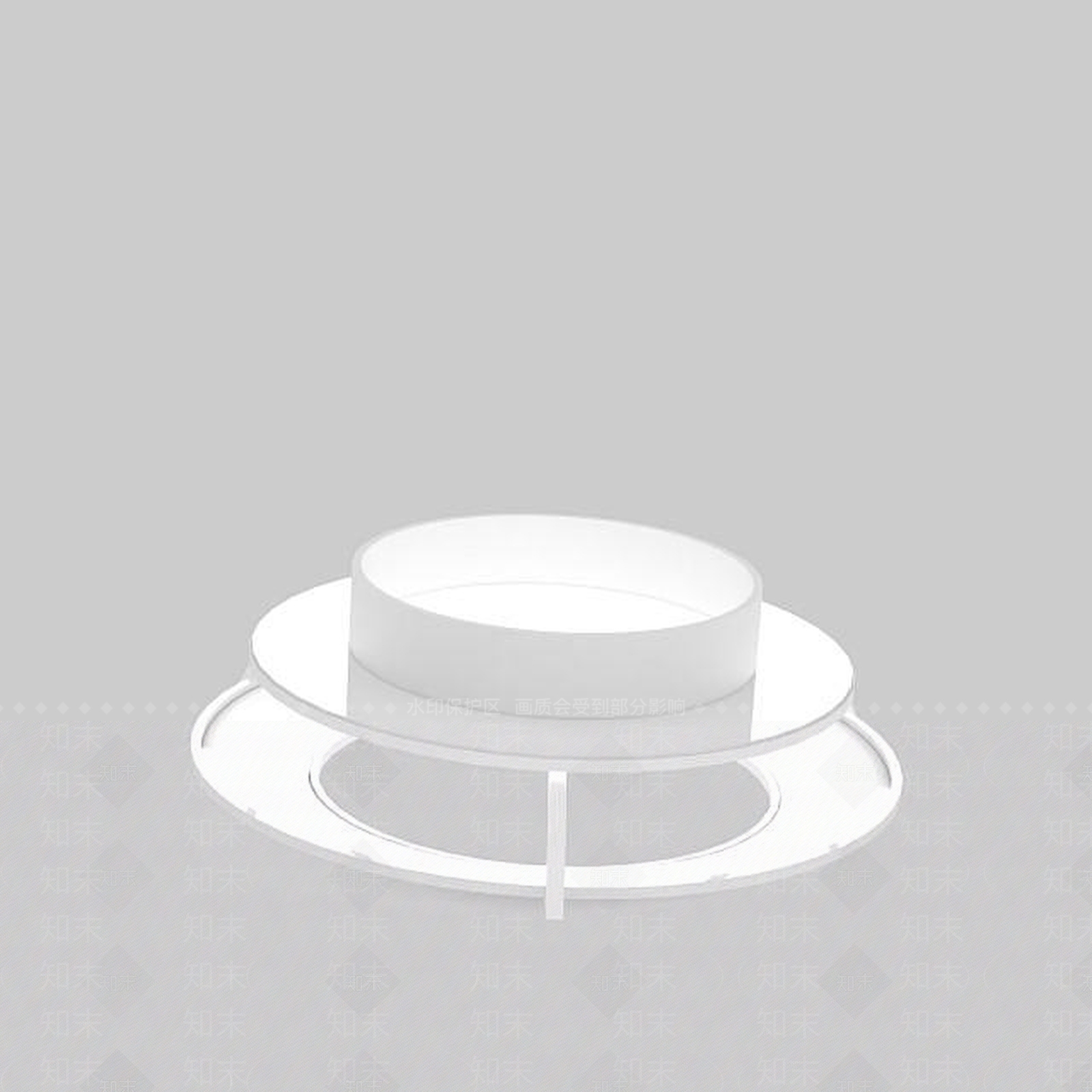 现代白色创意吸顶灯3D模型下载【ID:1196608535】