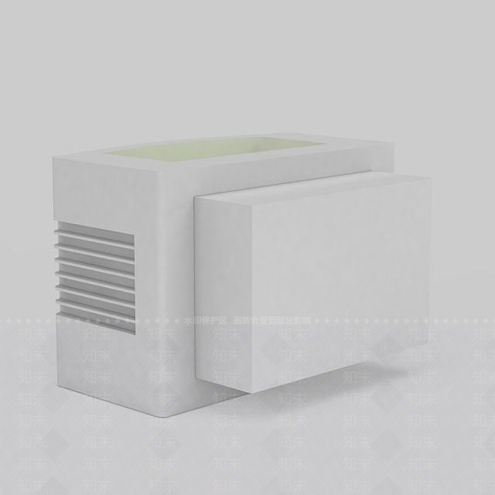现代长方形壁灯3D模型下载【ID:1196608674】