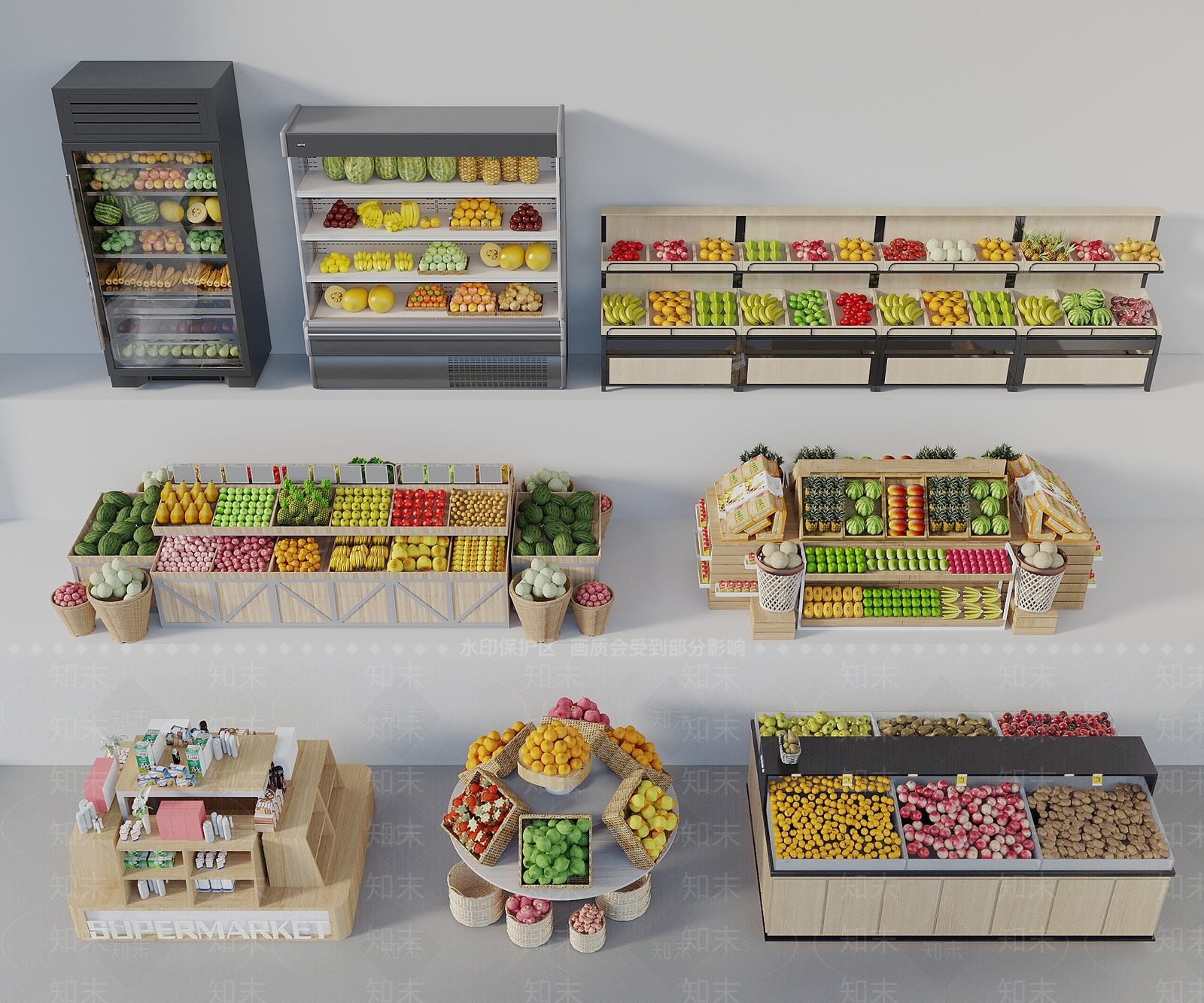 货架SU模型下载【ID:1196609036】