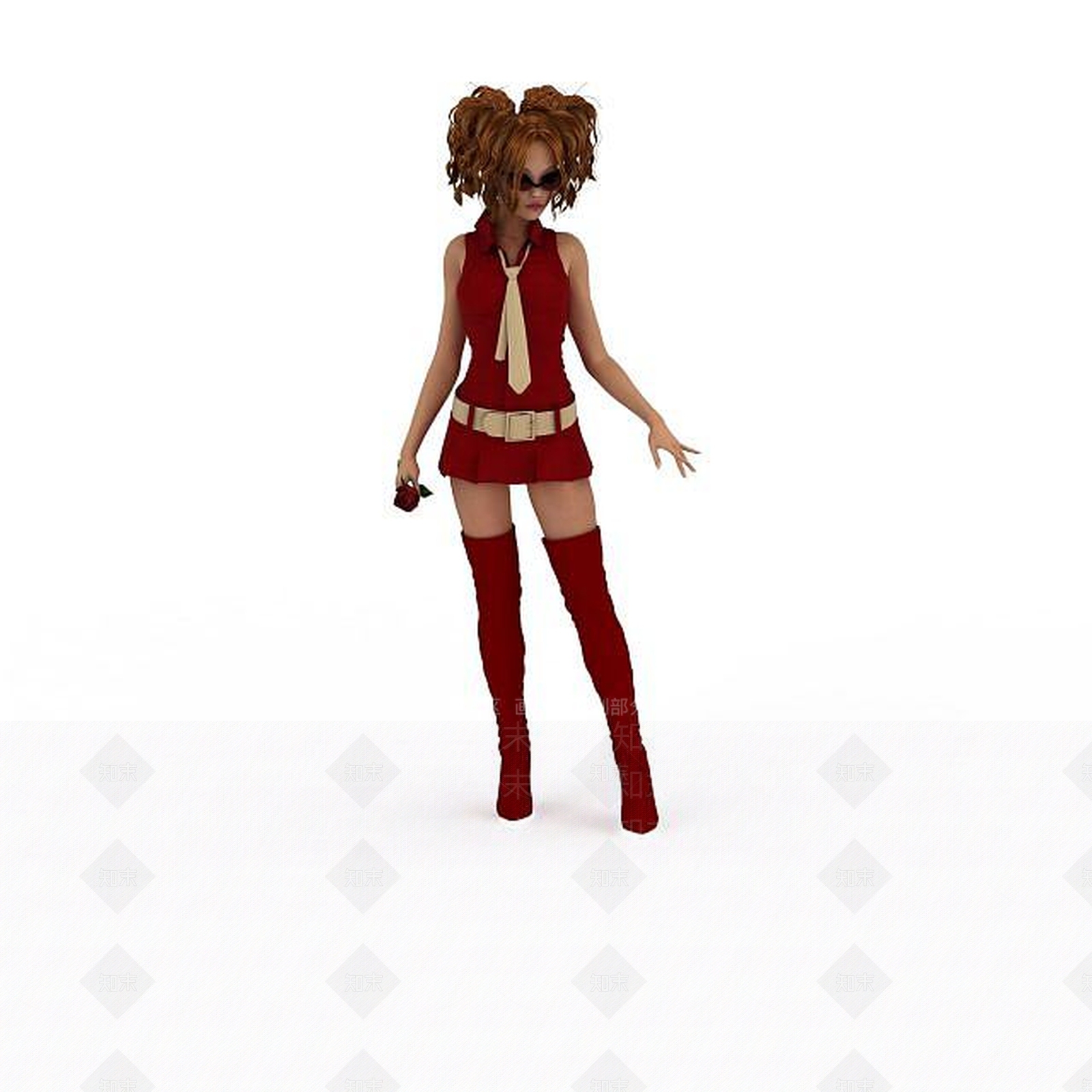 现代时尚女人3D模型下载【ID:1196609745】