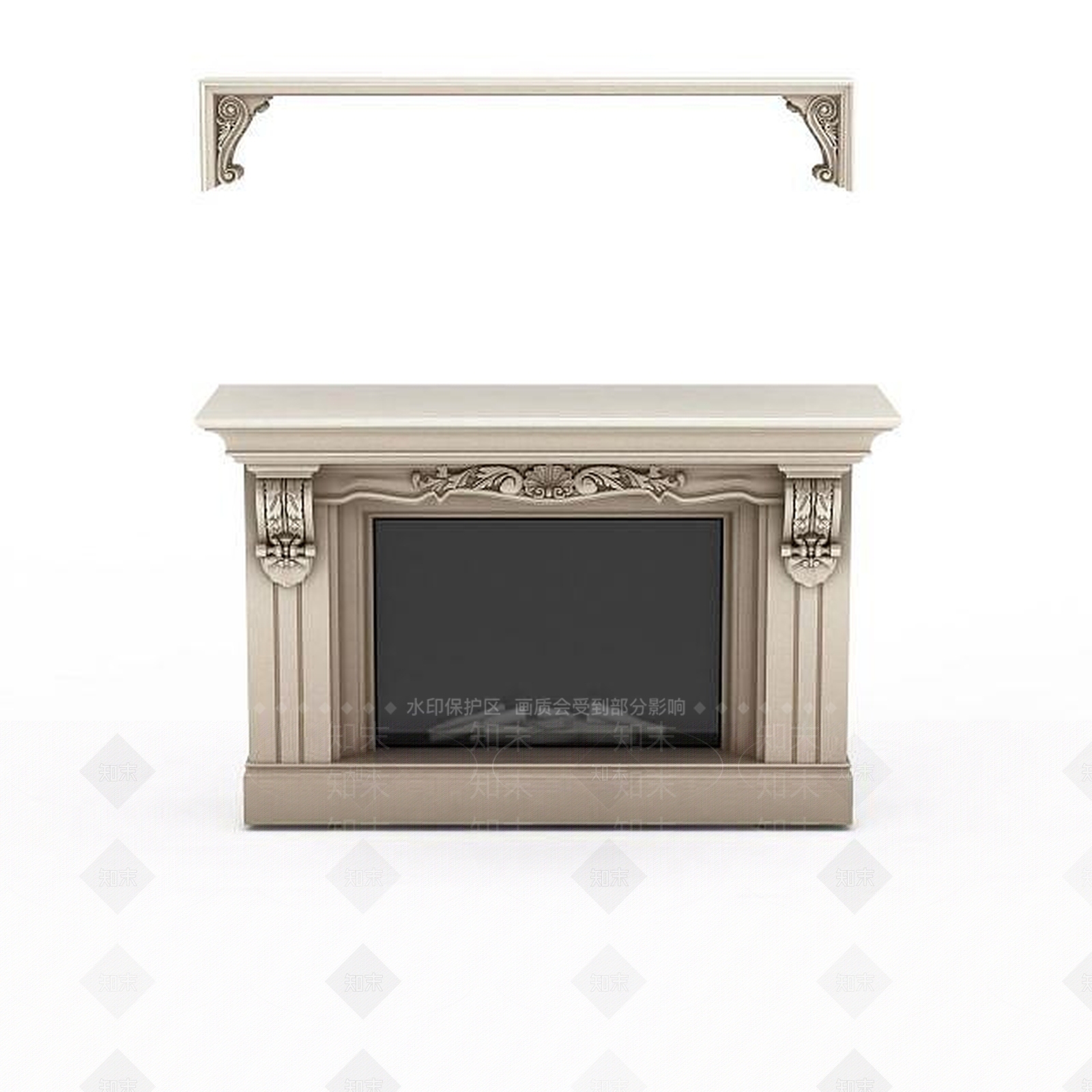 现代客厅边柜3D模型下载【ID:1196609924】