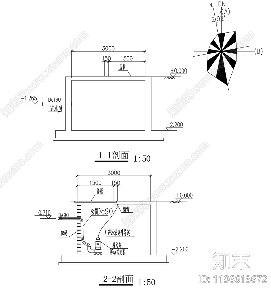 水处理cad施工图下载【ID:1196613672】