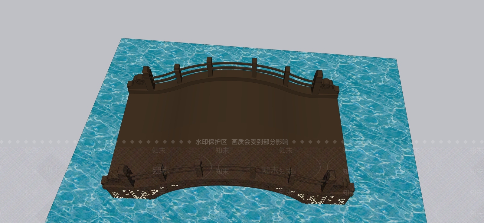 新中式景观桥SU模型下载【ID:1196616729】