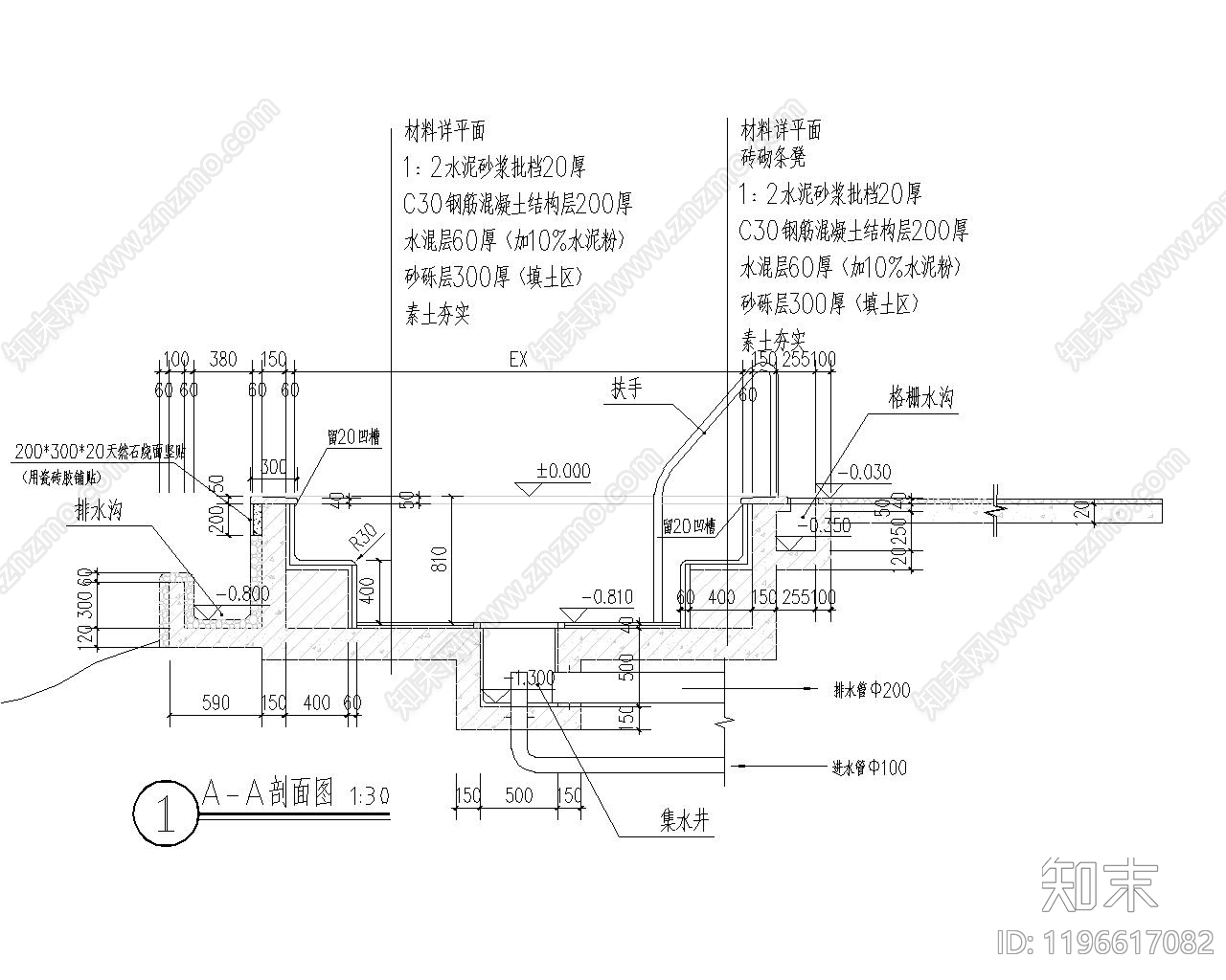 景观节点cad施工图下载【ID:1196617082】