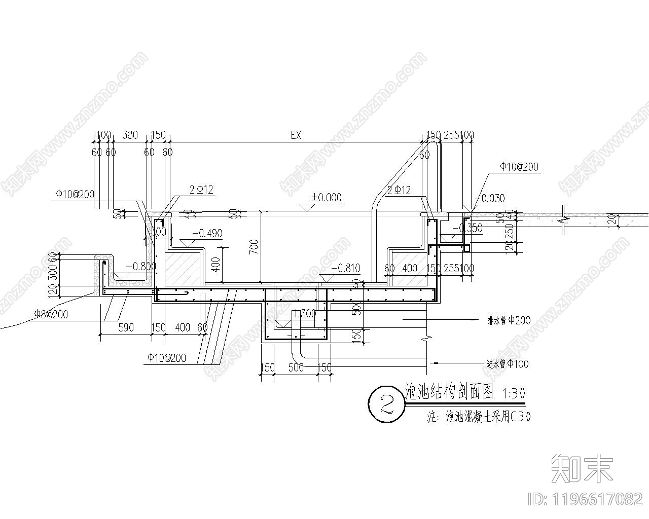 景观节点cad施工图下载【ID:1196617082】