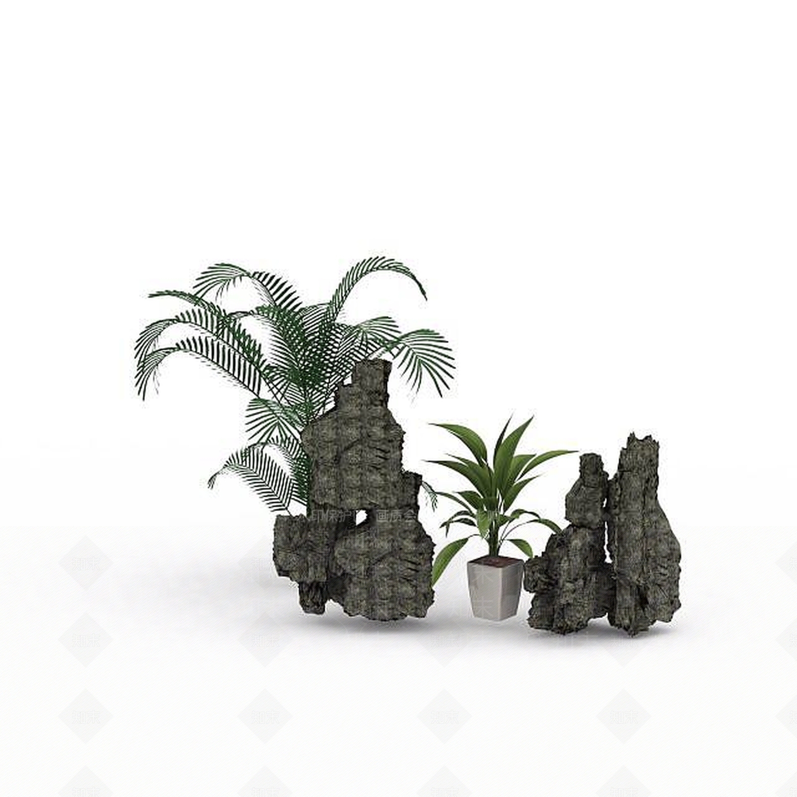 现代摆件组合3D模型下载【ID:1196619511】