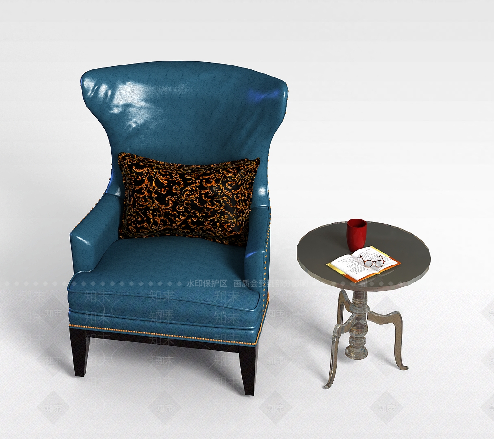 现代书桌椅3D模型下载【ID:1196622247】