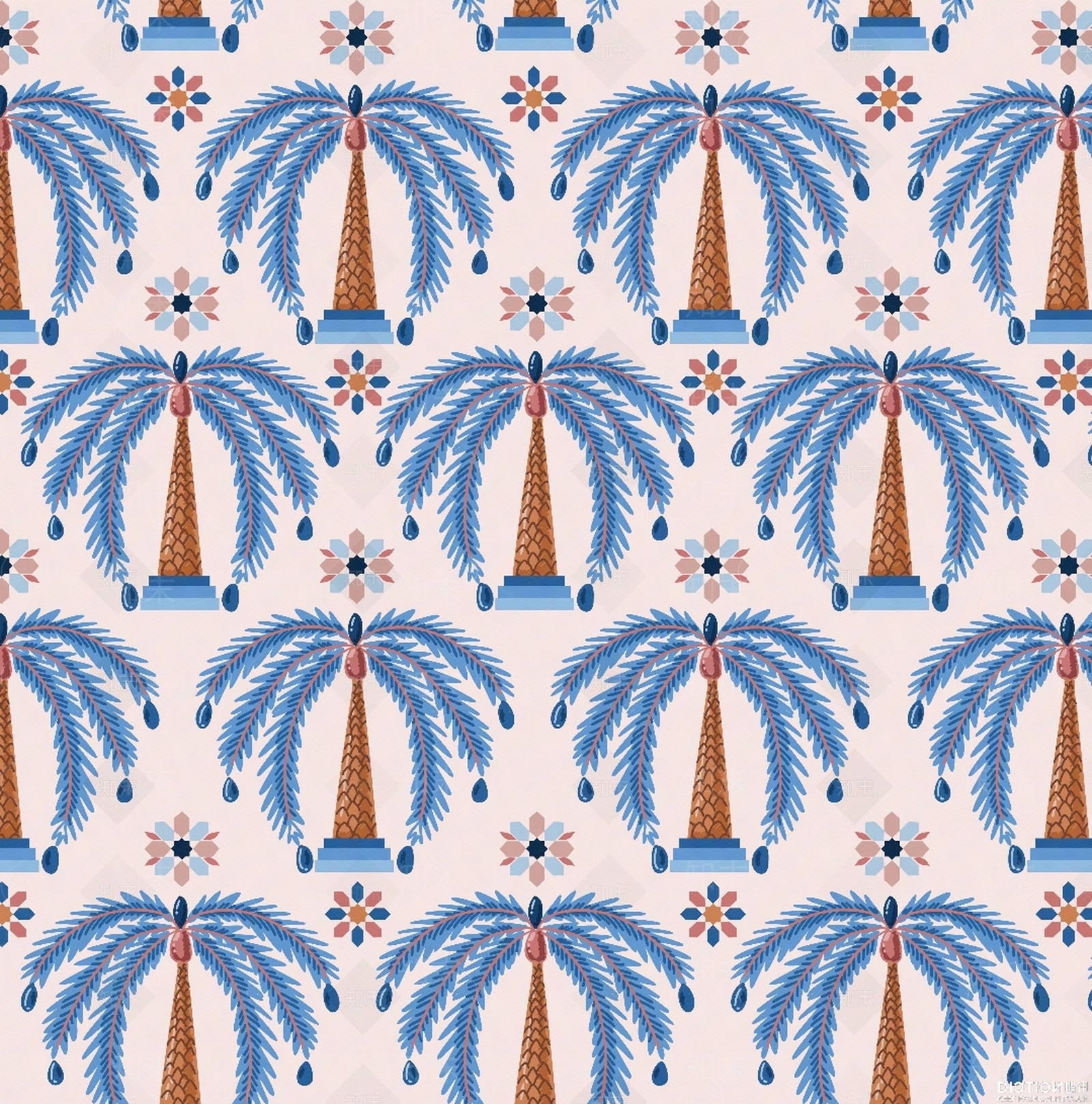 法式美式植物壁纸贴图下载【ID:1196626041】