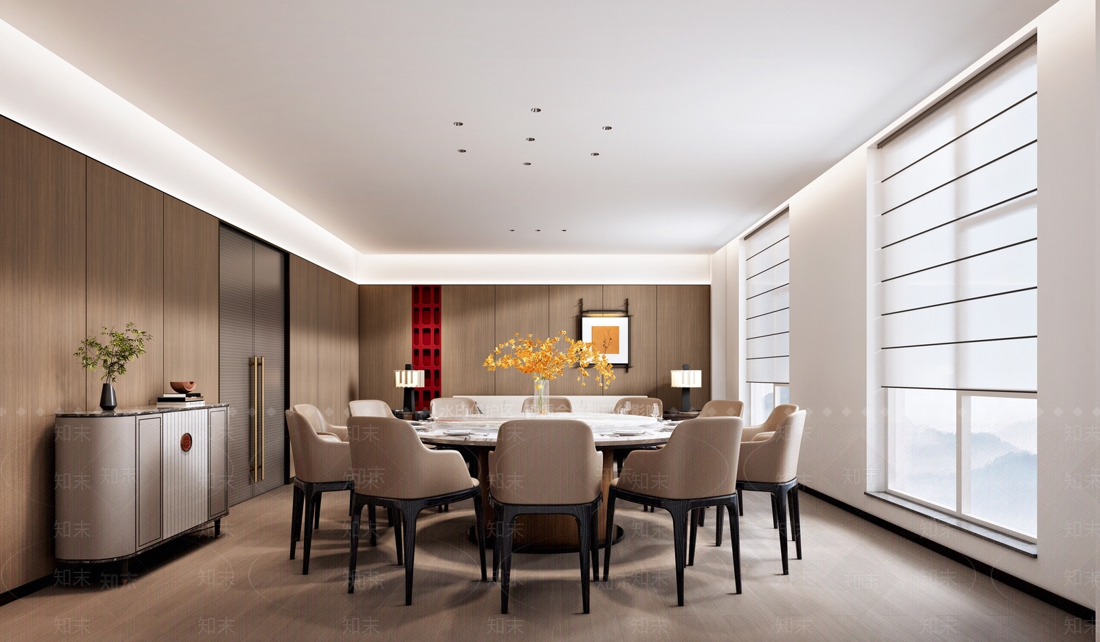 现代中式包厢SU模型下载【ID:1196625171】