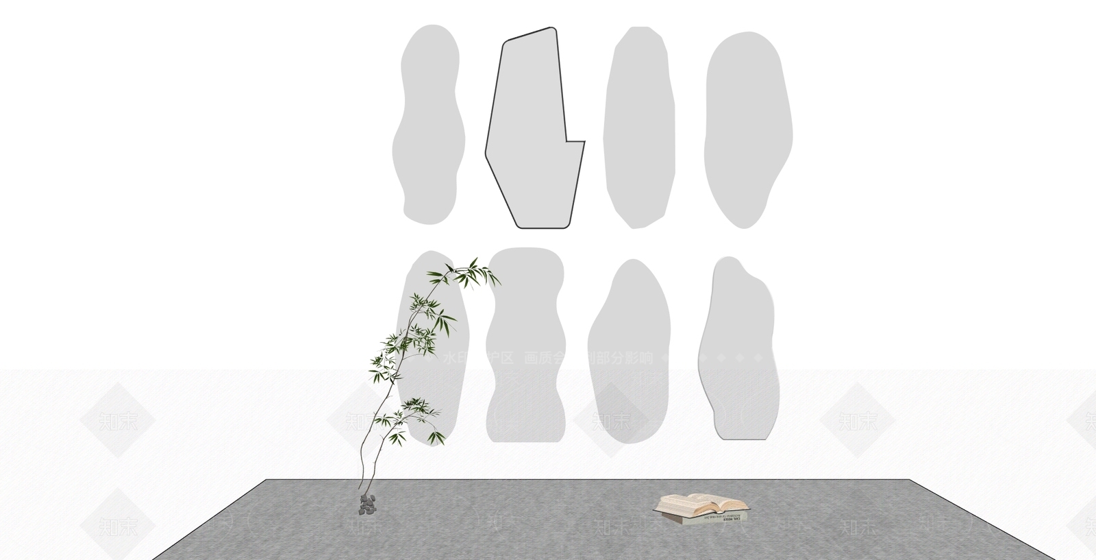 现代北欧镜子SU模型下载【ID:1196628491】