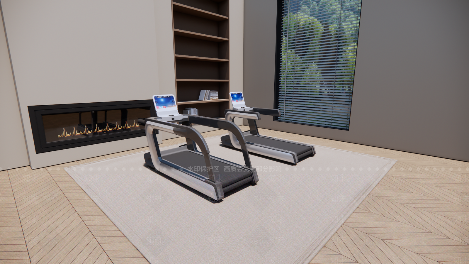 跑步机SU模型下载【ID:1196628376】