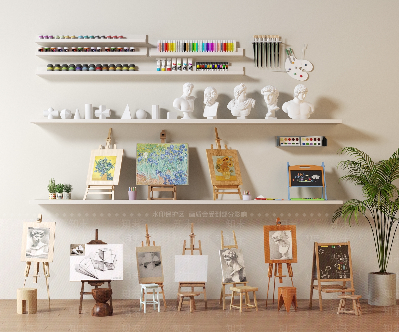 画具3D模型下载【ID:1196673691】